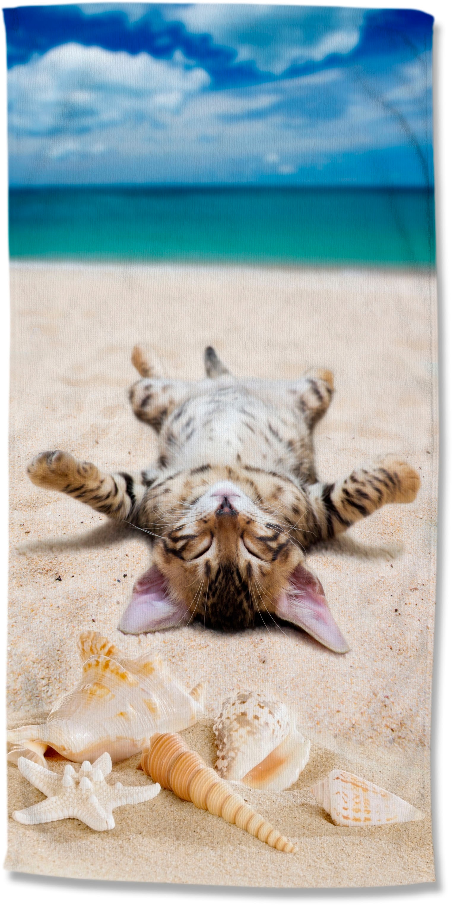 good morning Strandtuch »Beachcat«, (1 St.), schnell trocknet bequem kaufen