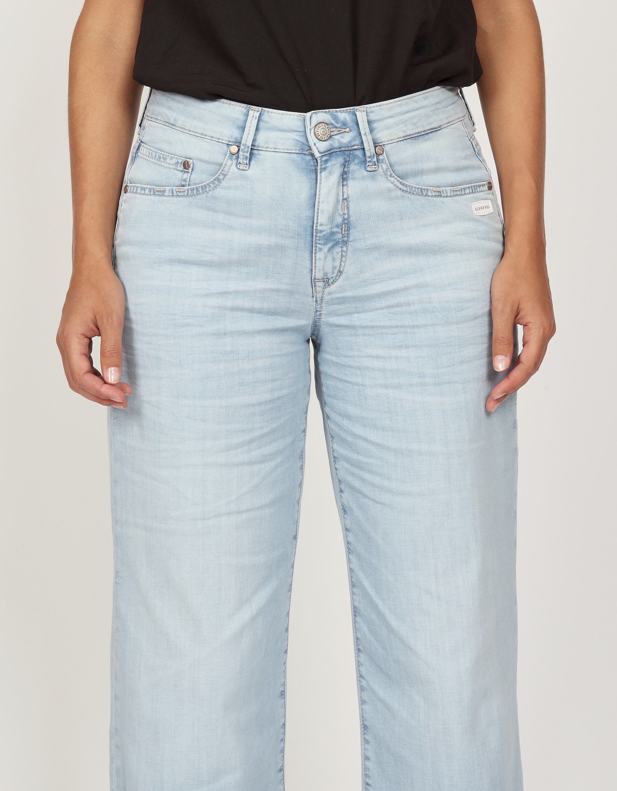 GANG Weite Jeans »94CARLOTTA«, weiter Fit im bodenlangen Palazzo-Style