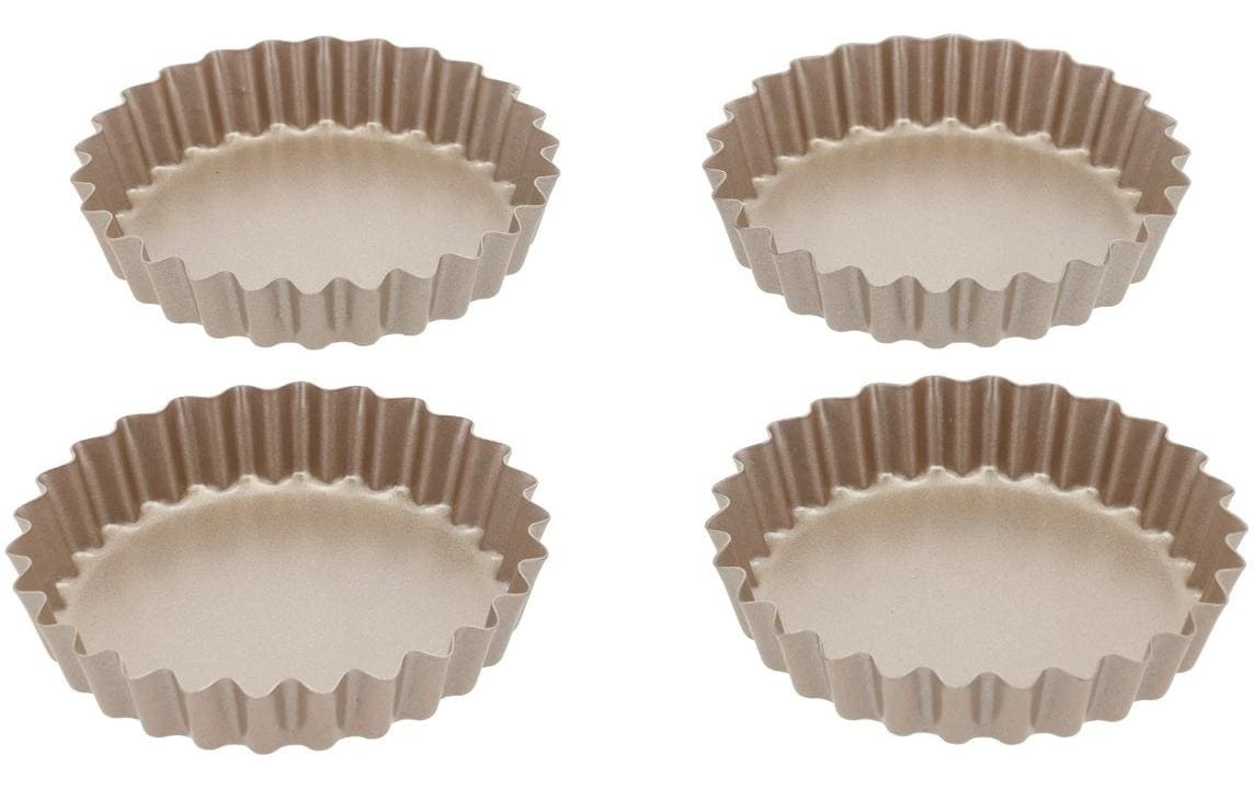 Image of Tarteform "Mini-Tarteform, Karbonstahl, Roségold, 9 cm, 4 Stück"