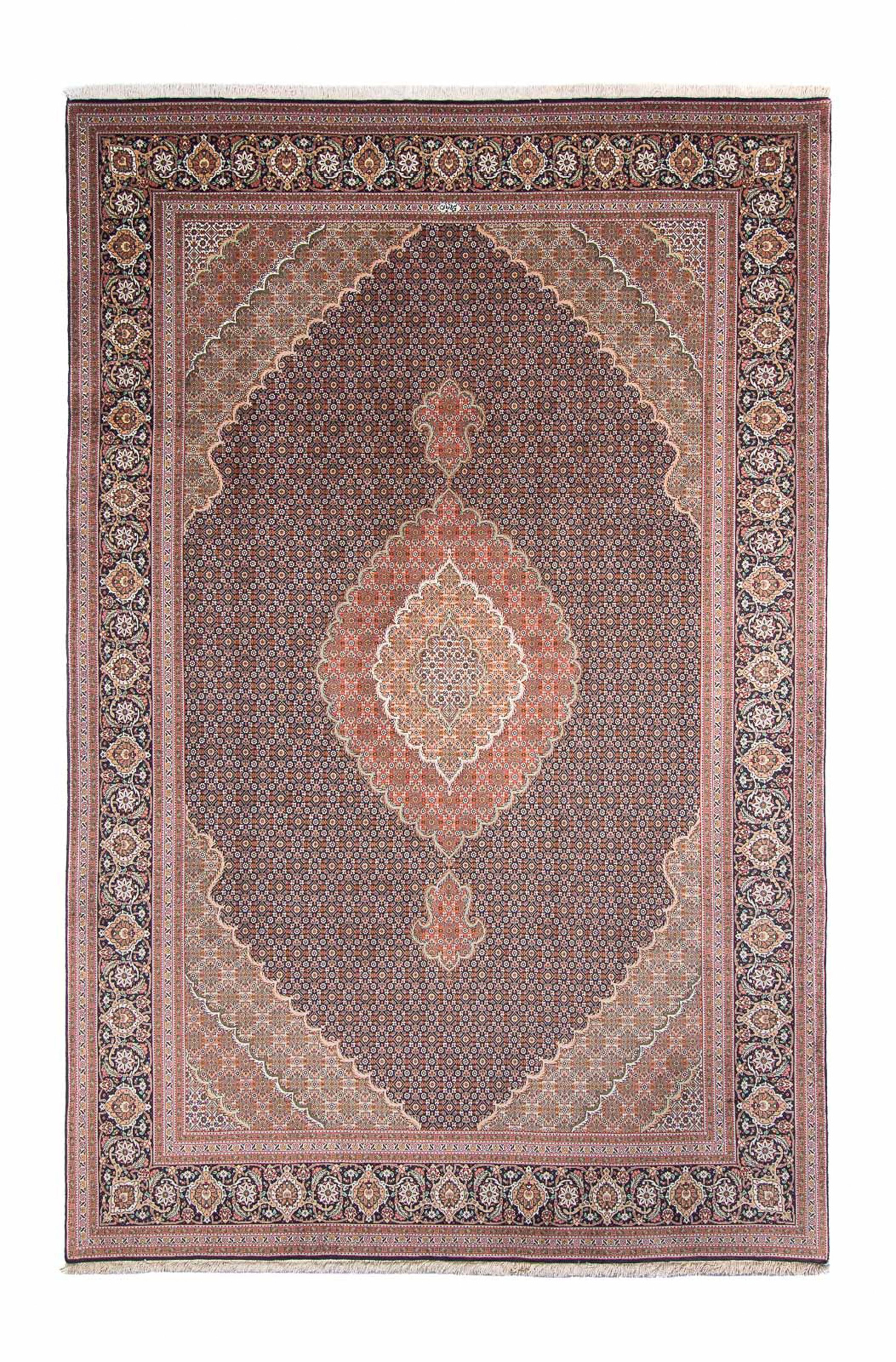 Image of morgenland Orientteppich »Perser - Täbriz - 310 x 202 cm - dunkelblau«, rechteckig, 10 mm Höhe, Wohnzimmer, Handgeknüpft, Einzelstück mit Zertifikat bei Ackermann Versand Schweiz