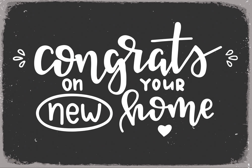 Image of queence Metallbild "New Home" Herzen Schriftzug Schriftzüge Sprüche Sprüche & Texte 1 Stk. tlg. Stahlschild, Blechschild, Spruch, Einzug, Gastgeschenk