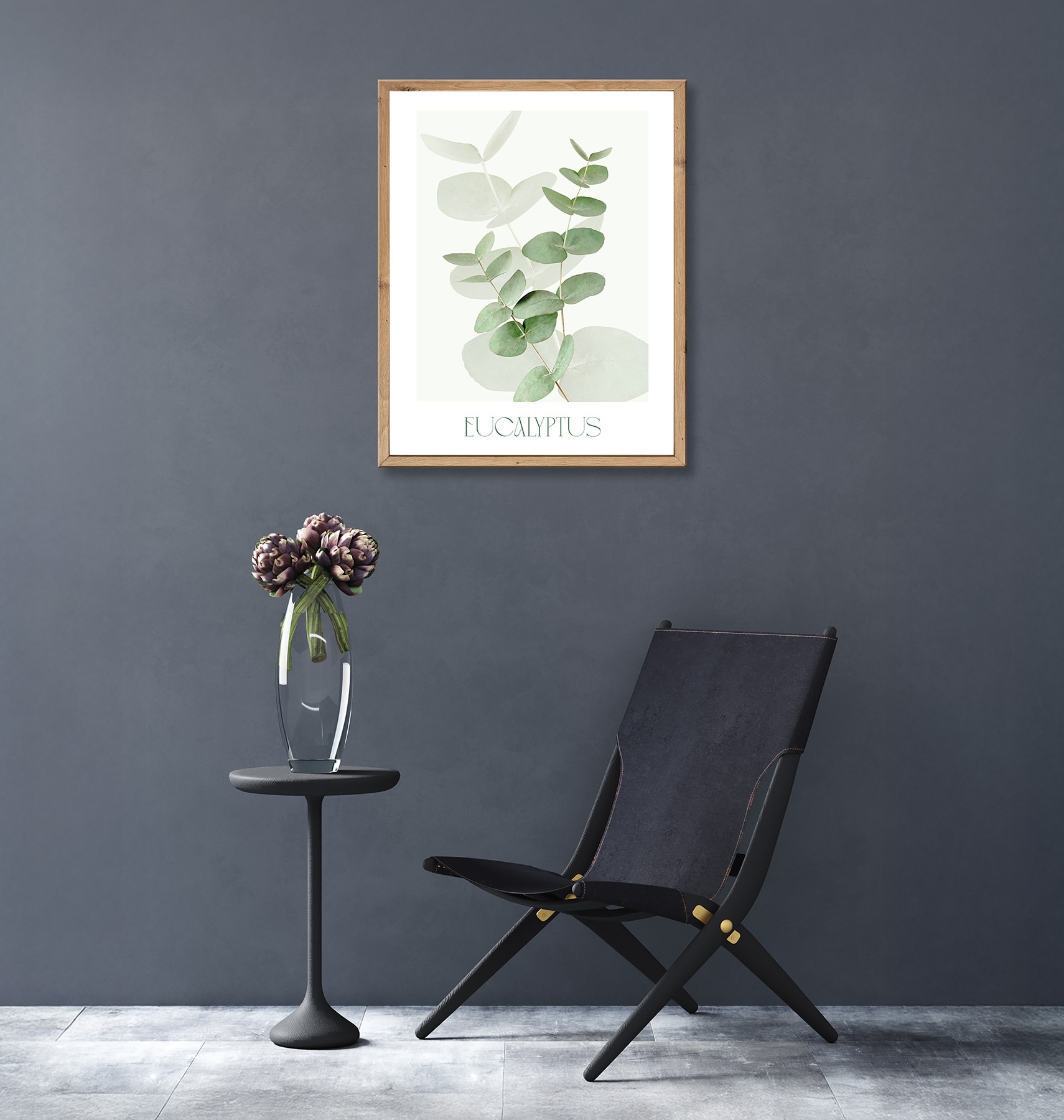 Bönninghoff Bild mit Rahmen »Wandbild gerahmt EUCALYPTUS 40x50 cm – Botanik Wanddeko Boho Scandi« Blätter | Pflanzen 1 Stk. tlg. mit dekorativem Rahmen