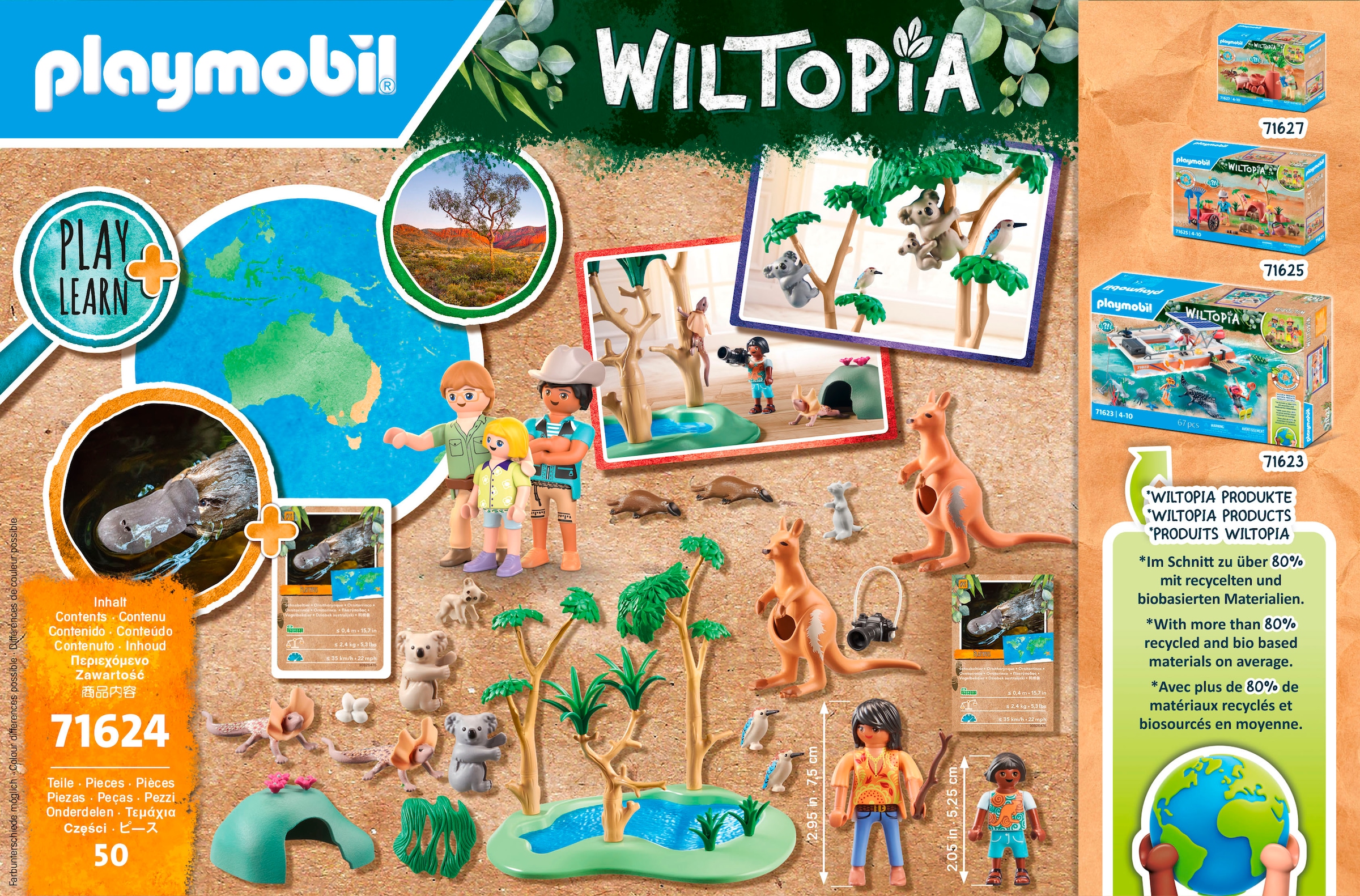Playmobil® Konstruktions-Spielset »Australische Tierwelt (71624), Wiltopia« Made in Europe