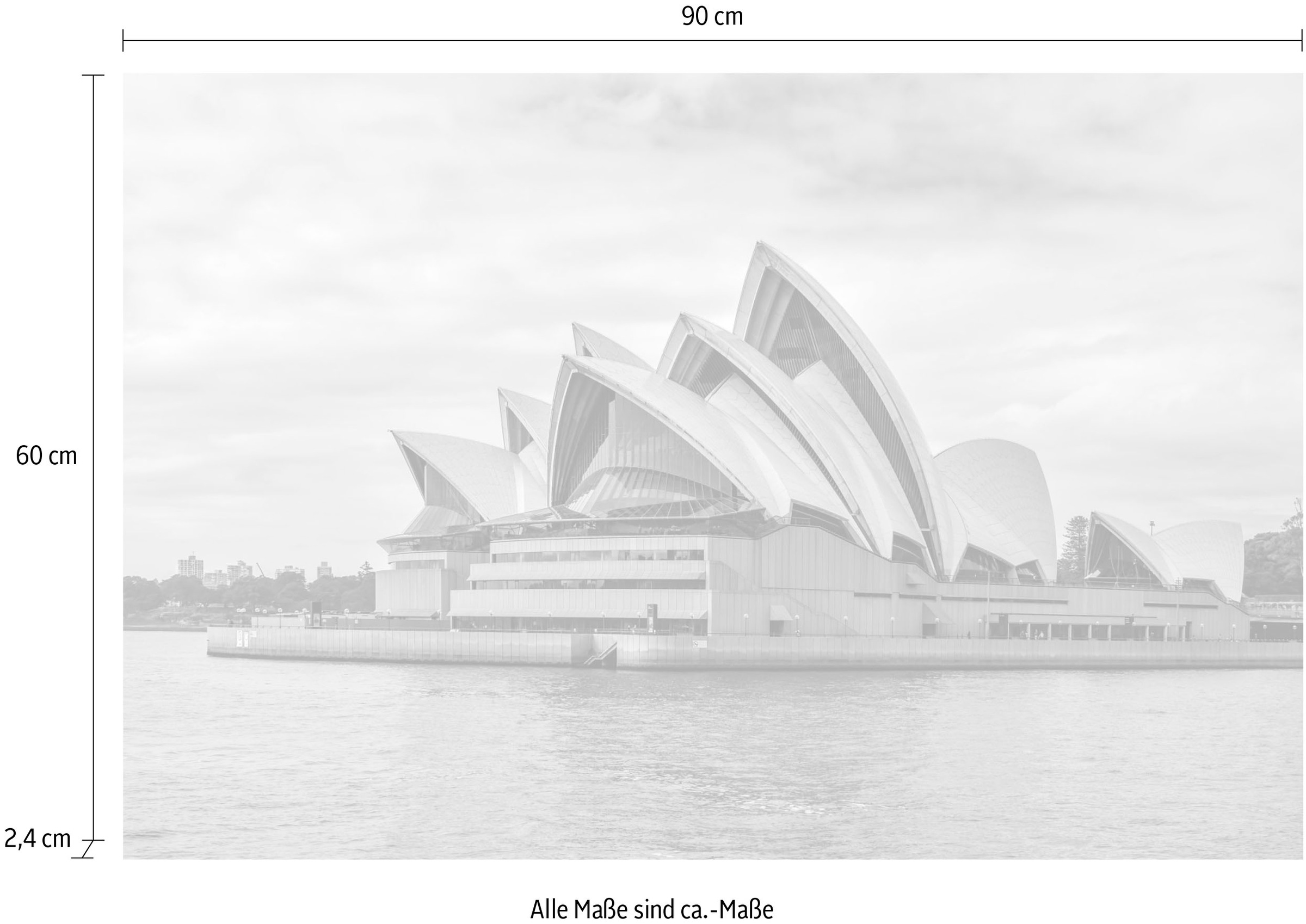 queence Acrylglasbild »Opernhaus in Sydney« Elemente der Architektur | Gebäude | Skyline | Städte Fine Art-Print in Galeriequalität