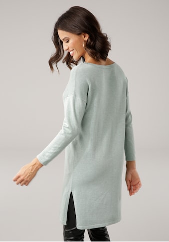 Longpullover, mit Seitenschlitzen