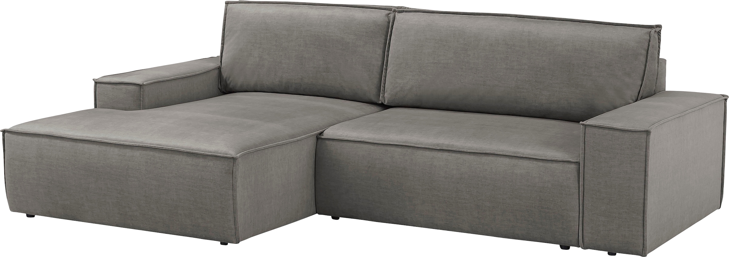 GOODproduct Ecksofa »SHERWOOD Samtvelours L-Form, 267 cm - OTTO. Verlässliche Qualität.« Schlaffunktion mit Bettkasten (210x136 cm), Cord, Vintage, Samtvelours