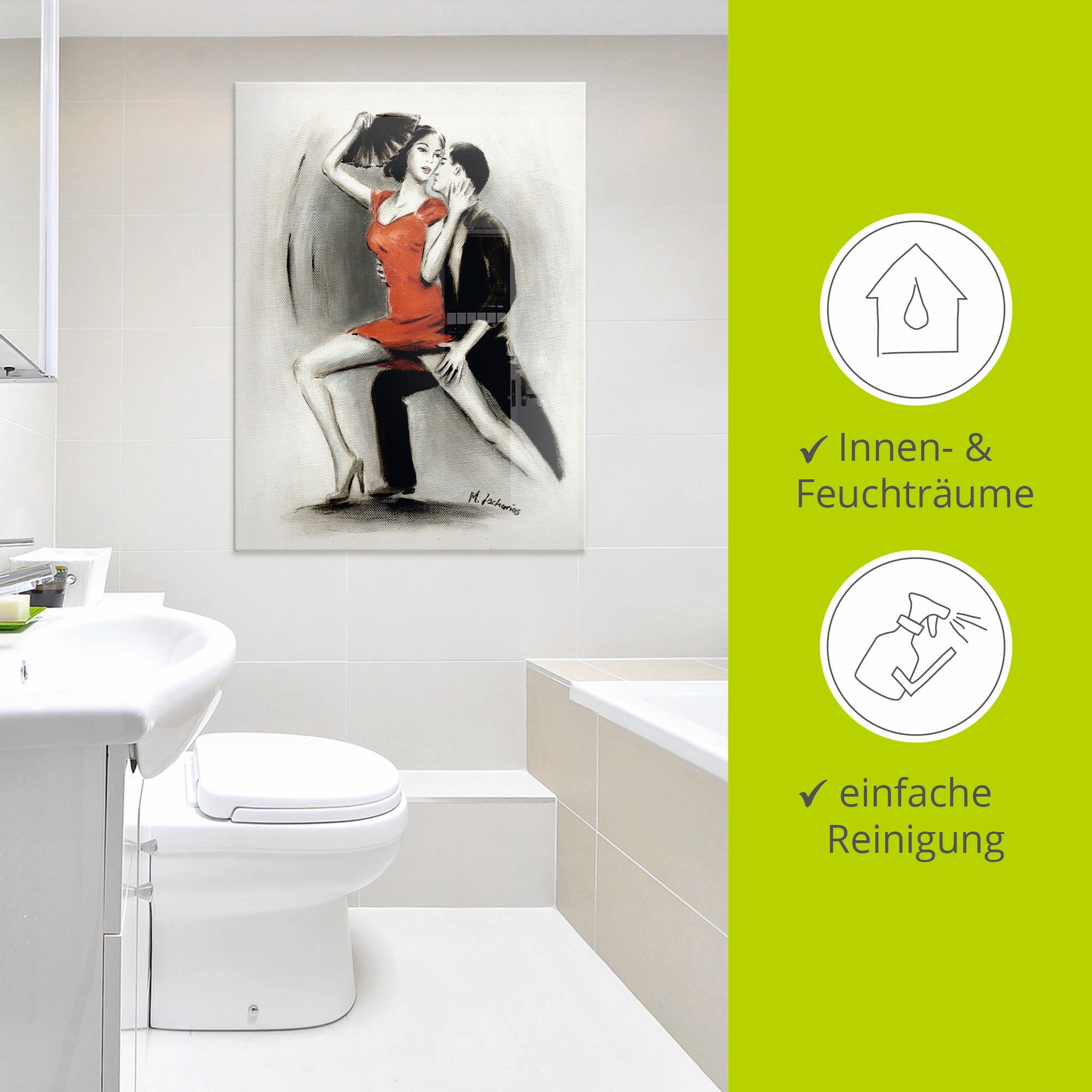 Artland Tableau en verre »Leidenschaftliches Tanzpaar« 1 cuis tlg. in verschiedenen Grössen