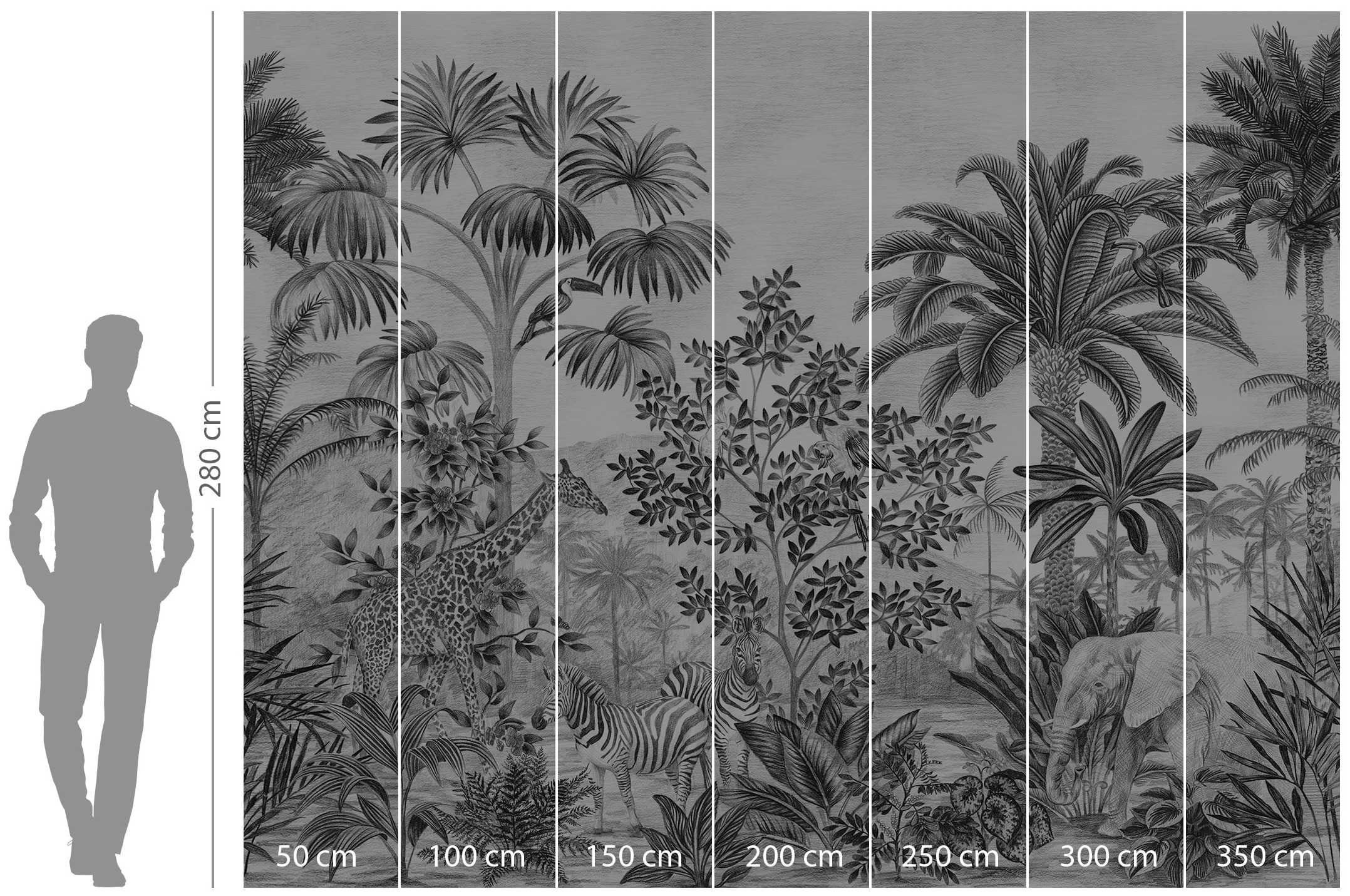 Komar Vliestapete »Digitaldruck Vlies - Jungle Evolution - Grösse 350 x 280 cm«, bedruckt, Kinderzimmer