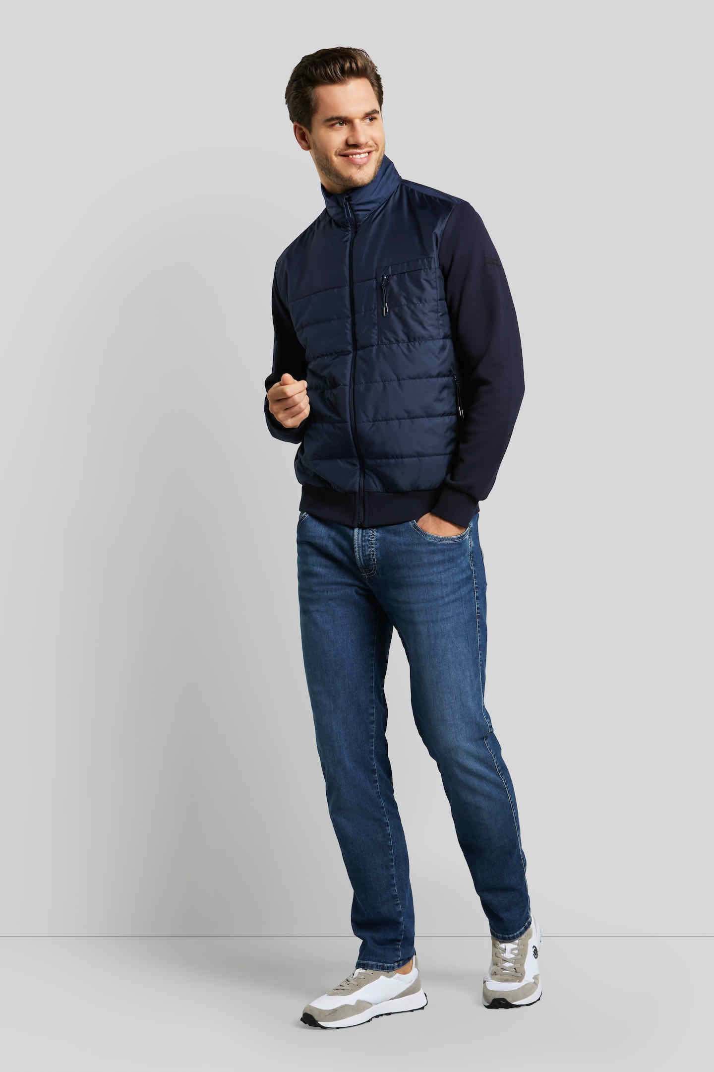 bugatti Sweatjacke, mit roten Mesh-Details