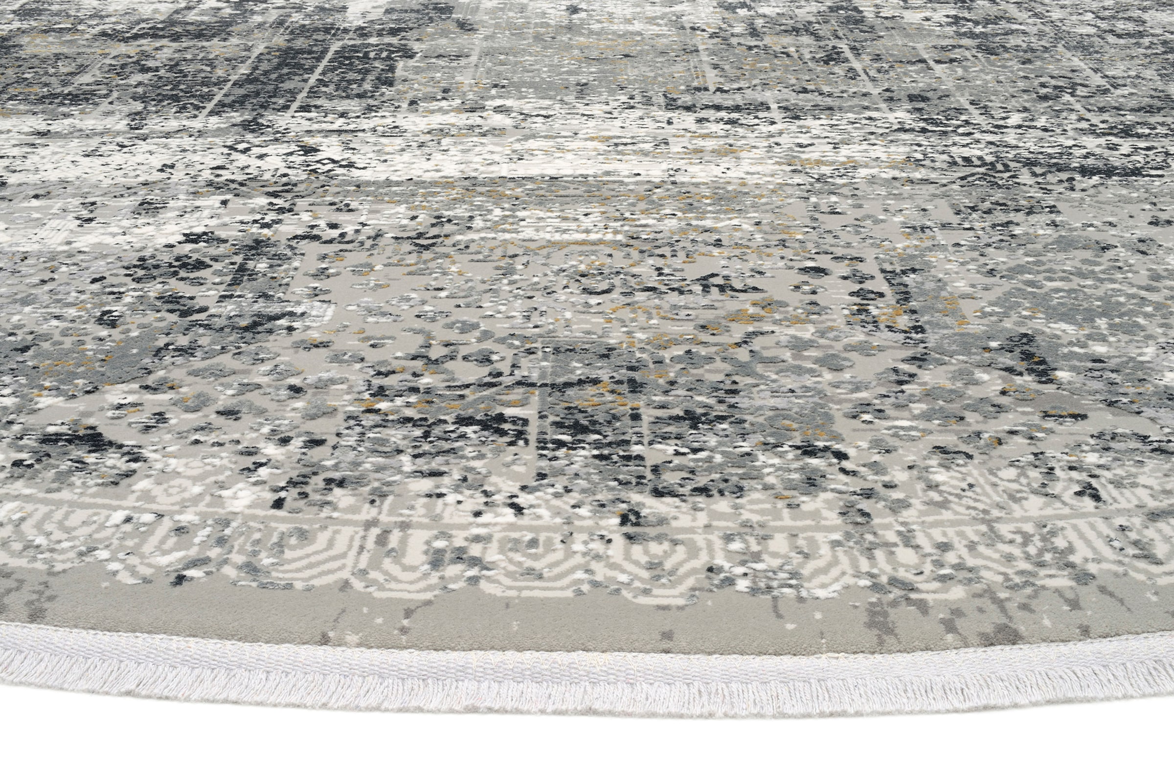 Musterring Teppich »APOLLO«, rund, 8 mm Höhe, exclusive MUSTERRING DELUXE COLLECTION hochwertig gekettelt Fransen