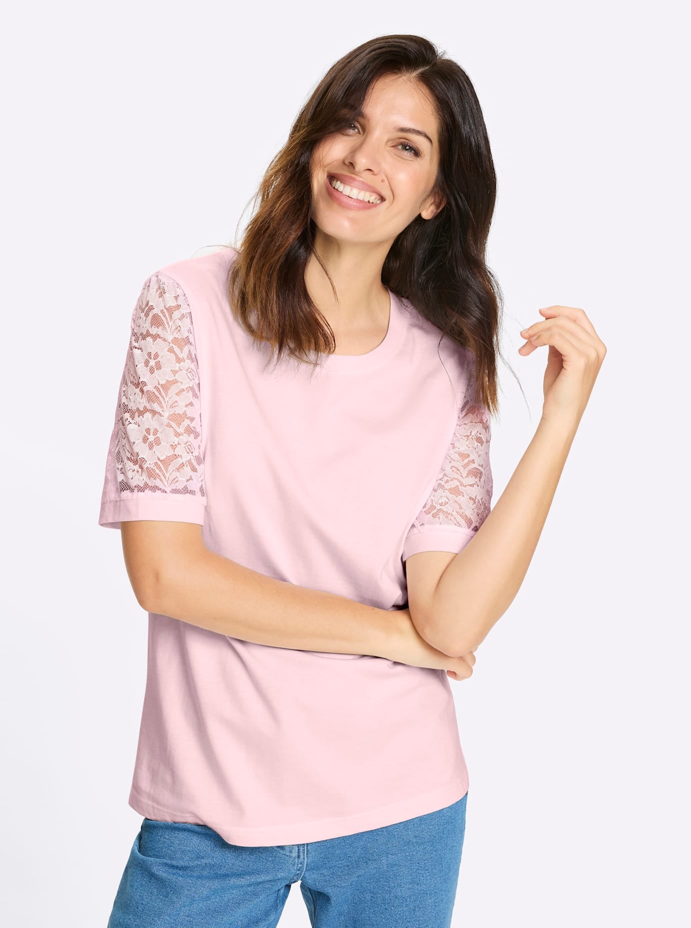 Image of Classic Basics Spitzenshirt "Kurzarm-Shirt" 1 tlg.