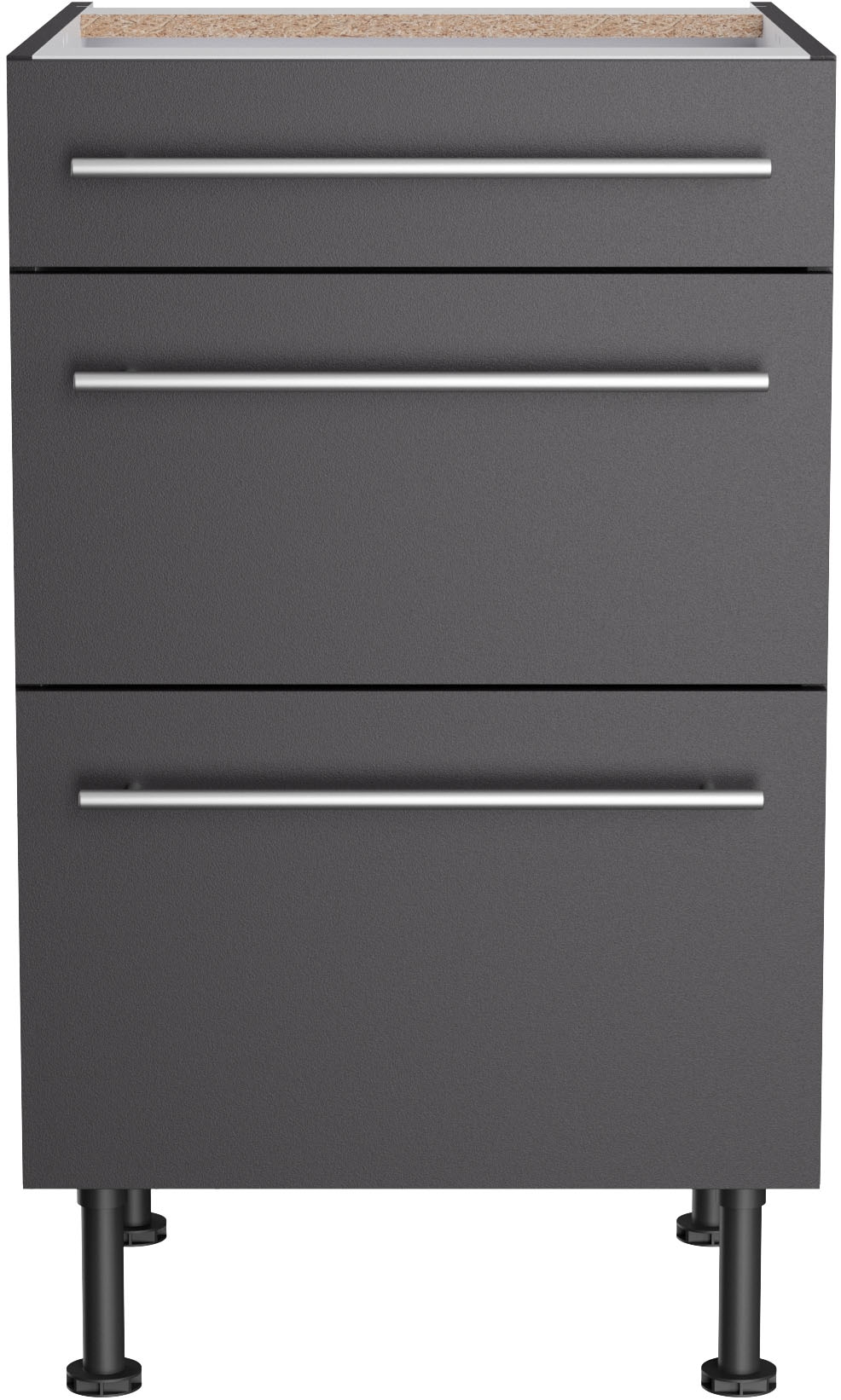 KOCHSTATION Unterschrank »KS-Bern2«, Breite 50 cm, 1 Schubkasten, 2 Auszüge
