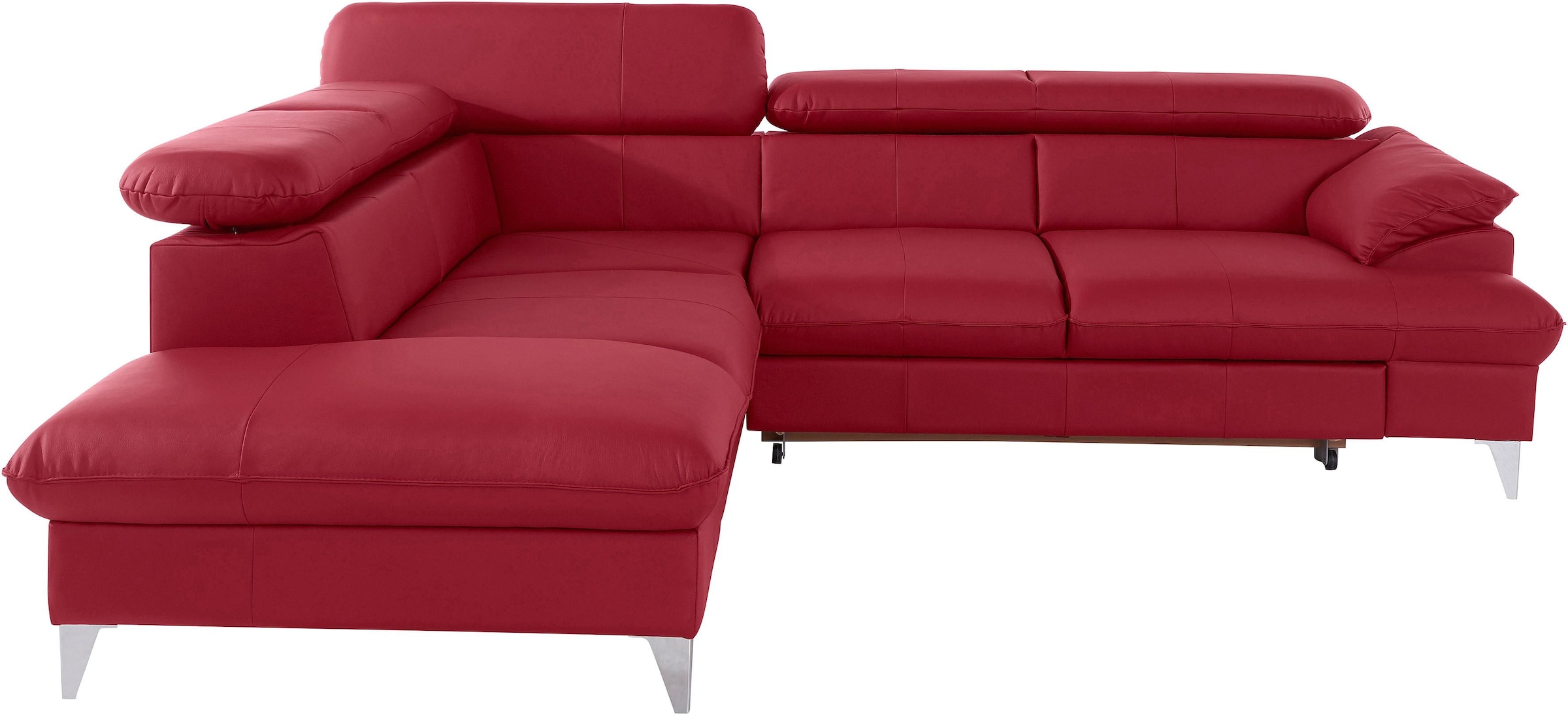 COTTA Ecksofa »Caluso L-Form«, inklusive Kopfteilverstellung, wahlweise mit Bettfunktion