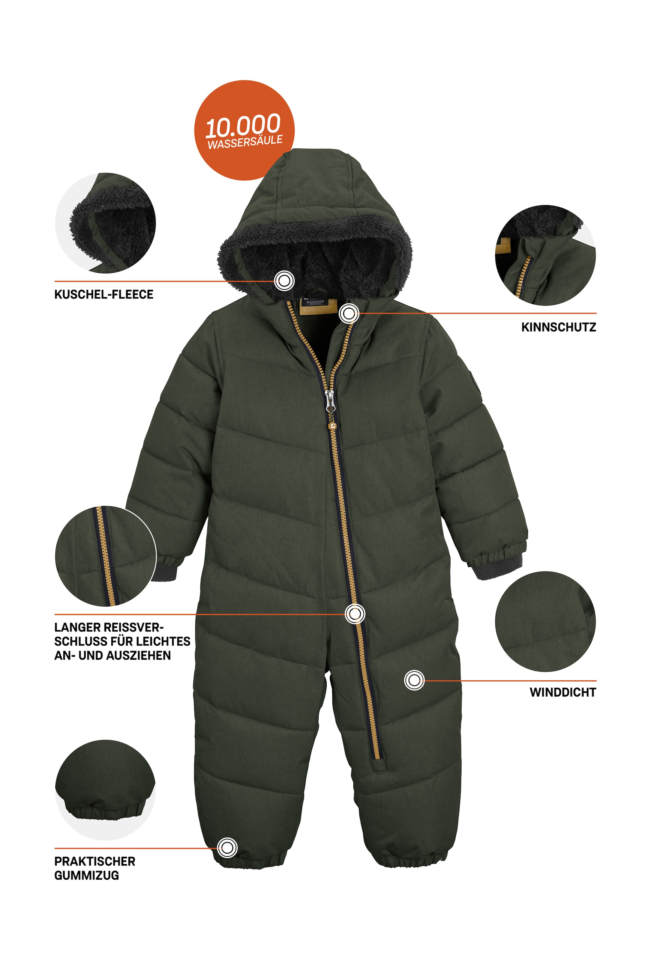 Killtec Schneeoverall »Karter Mini«, Schneeanzug: wasserabweisend, winddicht, warm, leicht anzuziehen