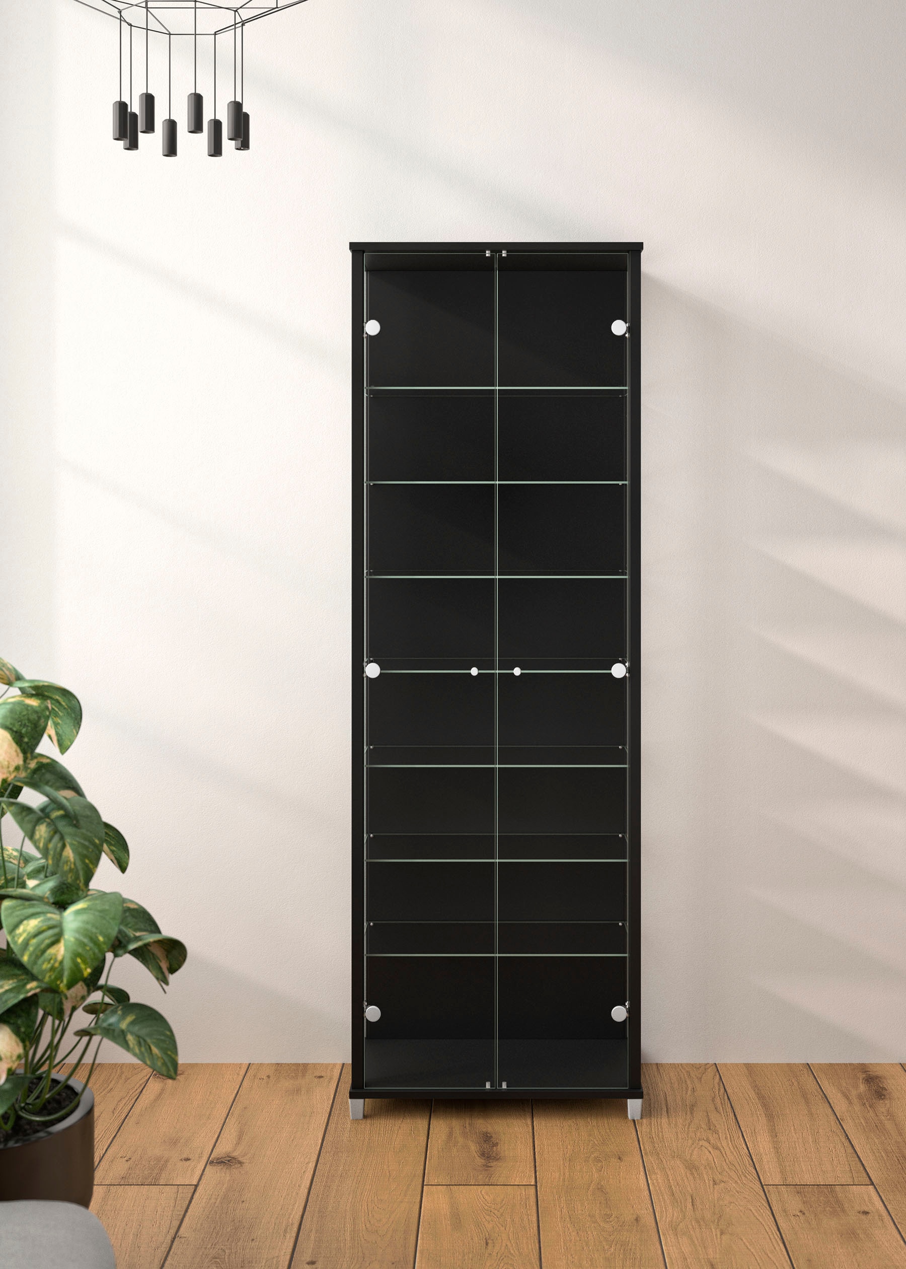 fif möbel Vitrine »Optima« Standvitrine, 2 Glastüren, 7 Böden, vielseitig, perfekt für Sammler