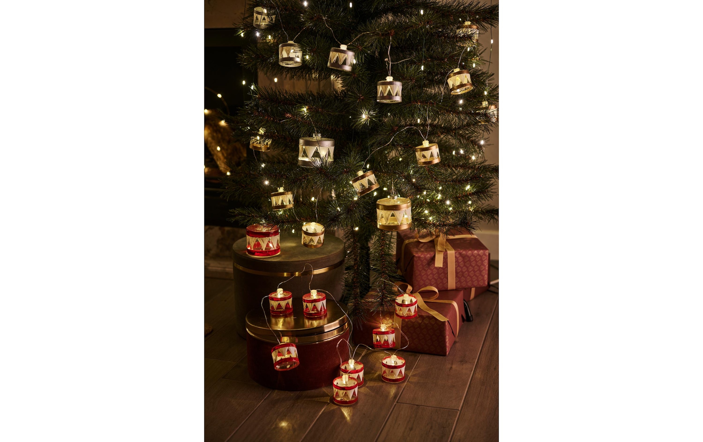 Sirius Weihnachtsbaumkugel »LED Weihnachtskugel Trommel, Goldfarben«