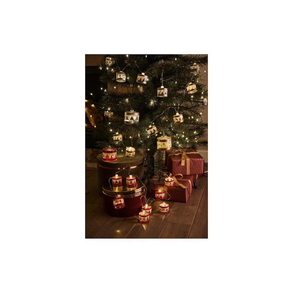 Sirius Weihnachtsbaumkugel »LED Weihnachtskugel Trommel, Goldfarben«