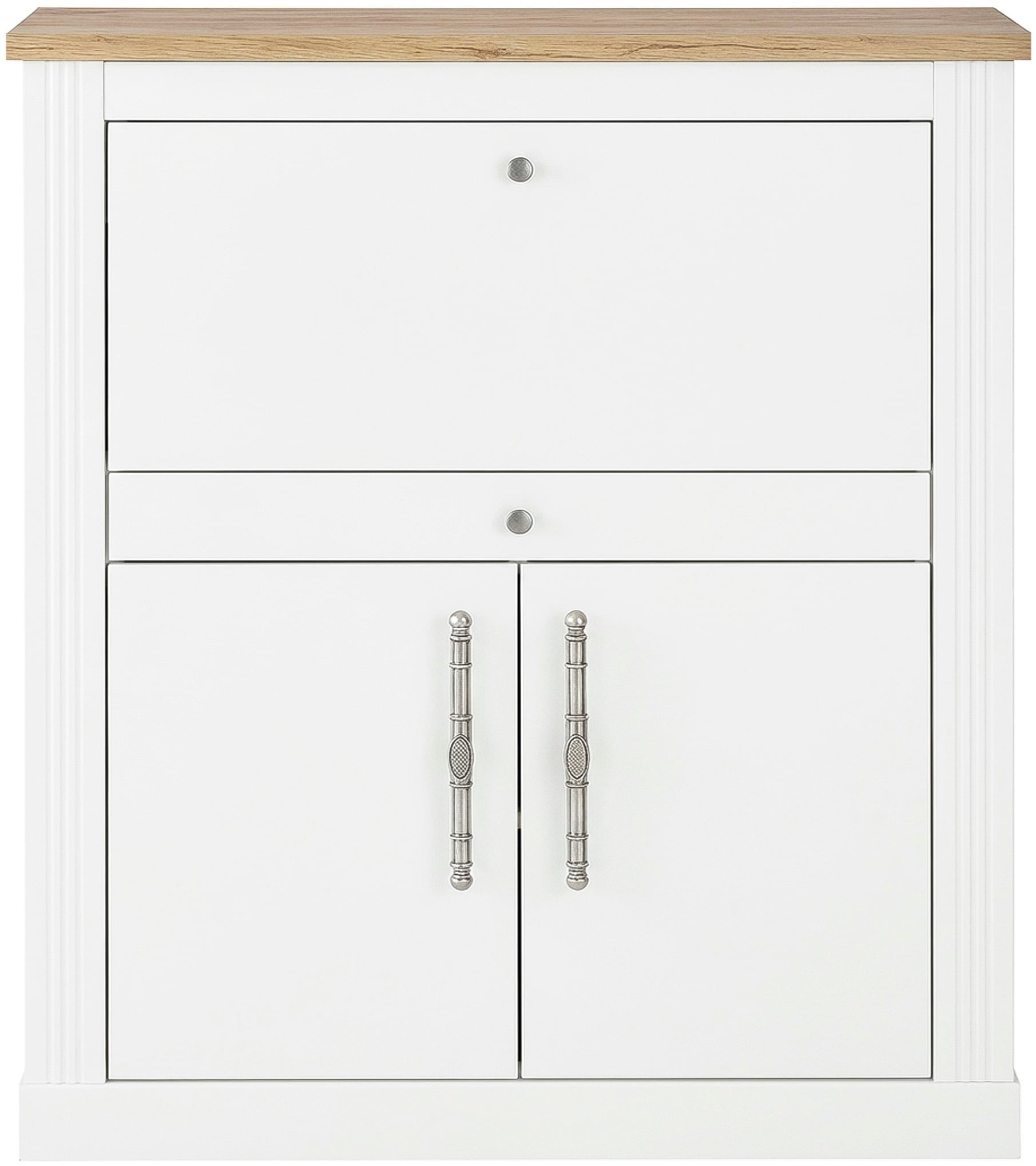 GOODproduct Sekretär »Westminster, PC-Schrank mit klappbarer Tischplatte, Schreibtisch« Home-Office-Schreibtisch, Monitor-/Laptopfach, mit Kabelkanal