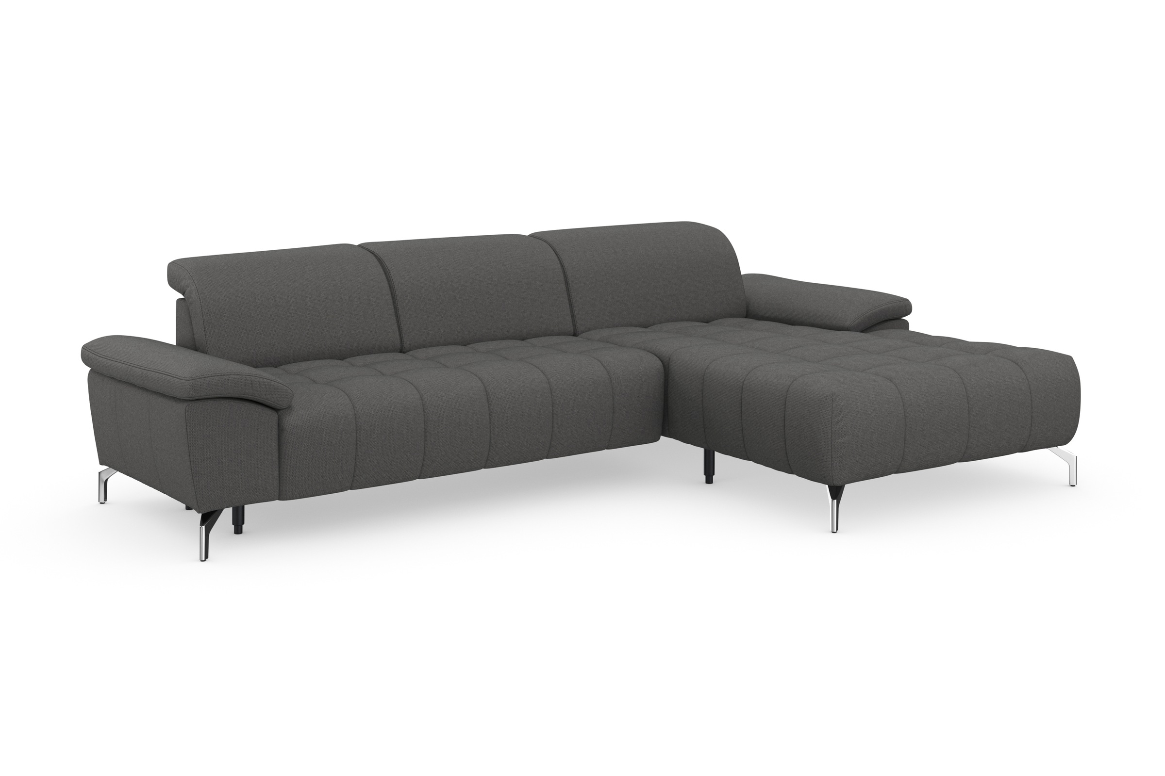 sit&more Ecksofa »Cool L-Form«, wahlweise mit Kopfteilverstellung und Vorziehsitz, motorisch