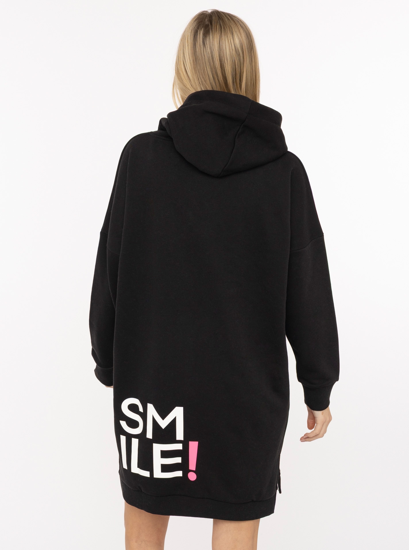 Zwillingsherz Robe en sweat »"Alissa"« Kapuze, Kängurutasche, Neon-Details, Print