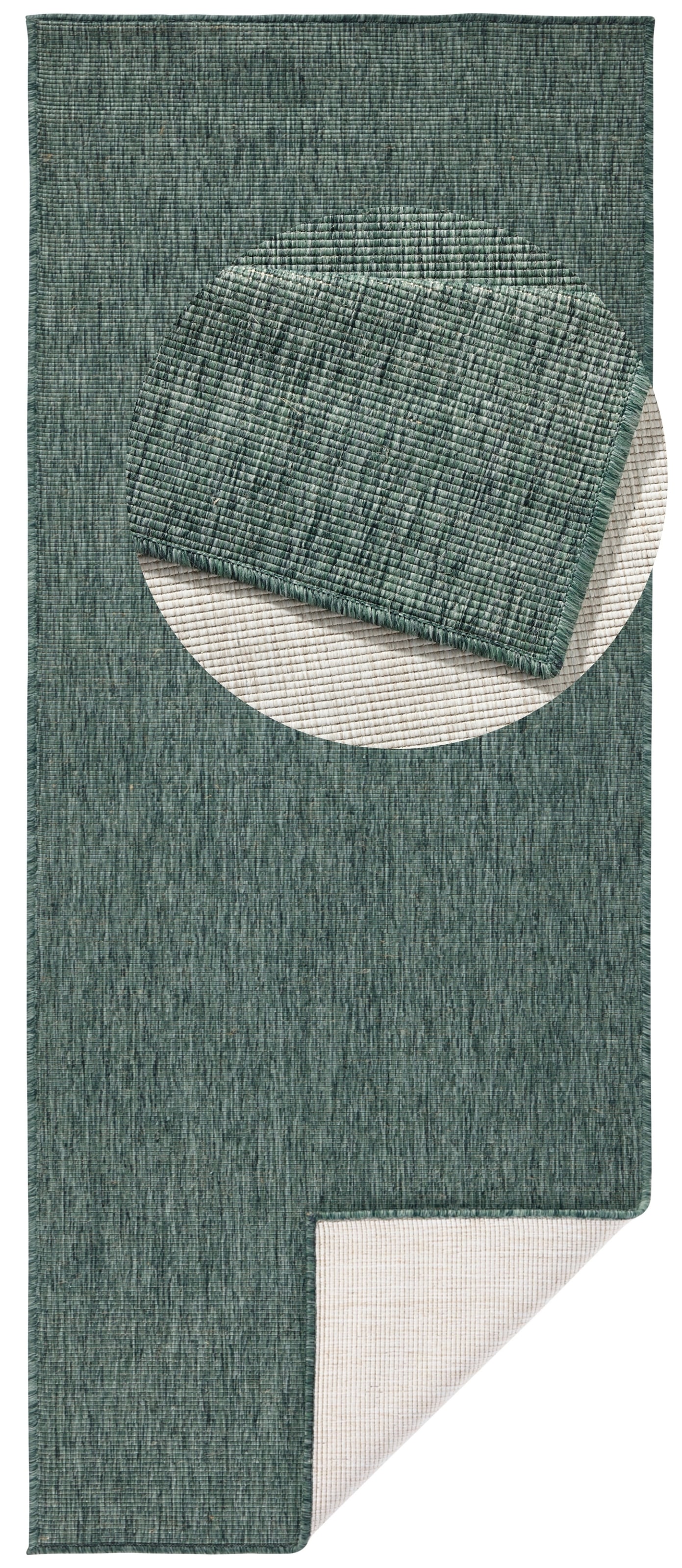 NORTHRUGS Teppich »Miami Wendeteppich«, rechteckig, 5 mm Höhe, In-& Outdoor, Wetterfest, Balkon, Läufer, Wohnzimmer, Wasserfest