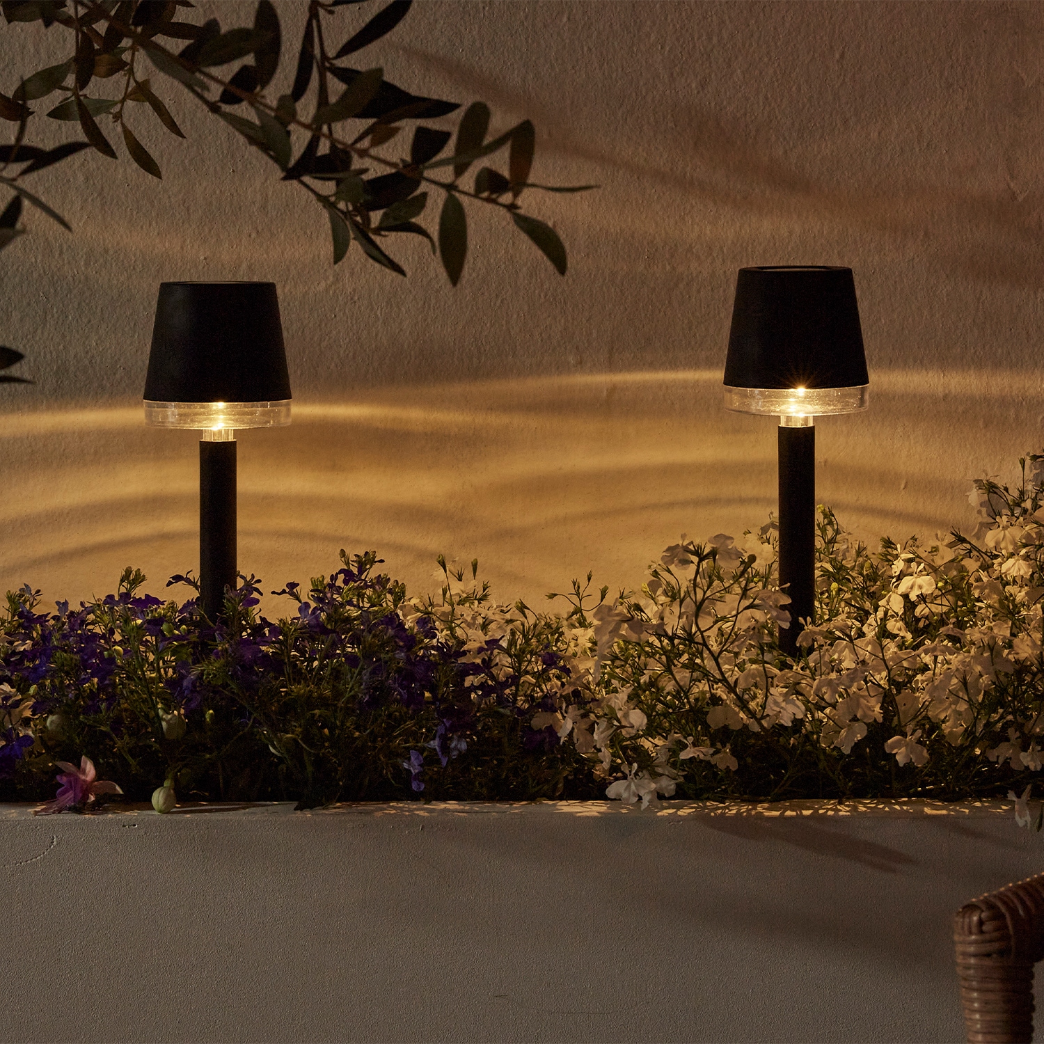 LUXFORM Lampe de jardin »Solar-Gartenlampe - Cala d'Or - 4 Stück« Module LED 4 cuis alimenté par énergie solaire