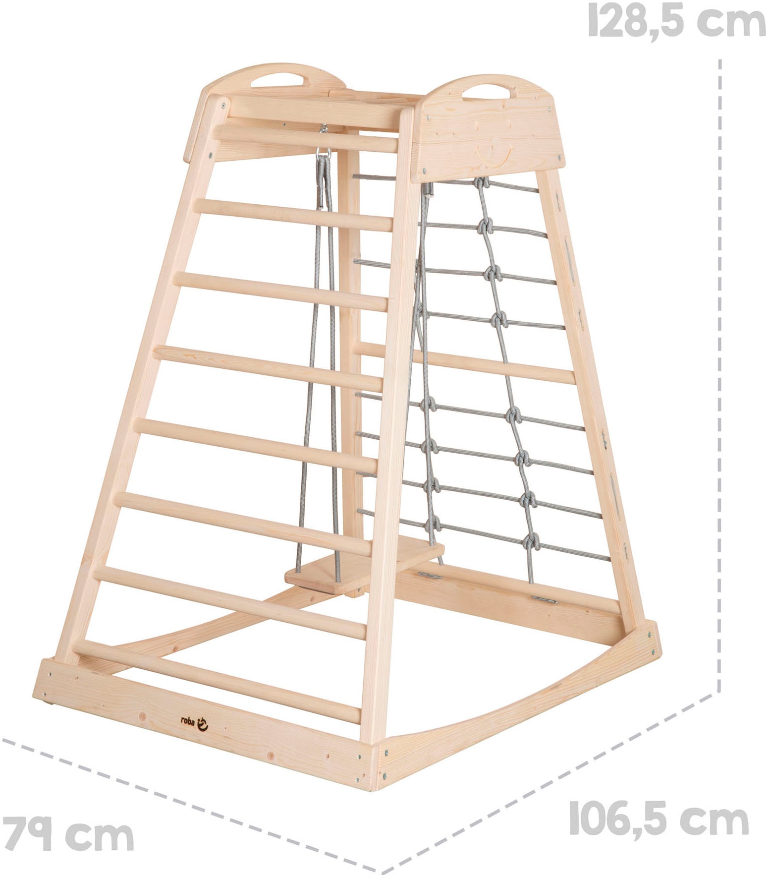 roba® Klettergerüst »Montessori Indoor Spielturm« Belastbar bis 70 kg