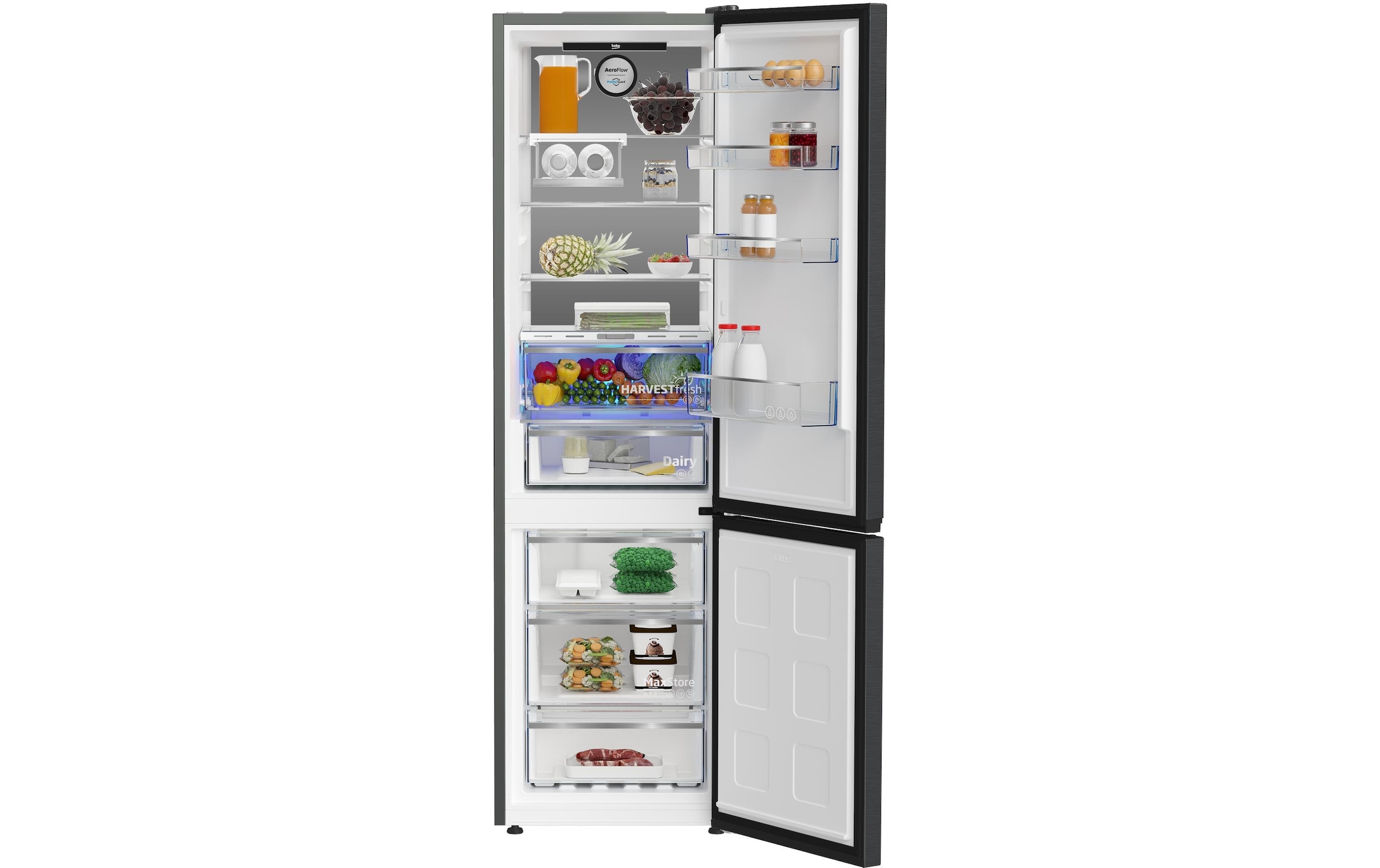 BEKO Combiné réfrigérateur/congélateur »KG540« 203,5 cm hoch 59,5 cm breit