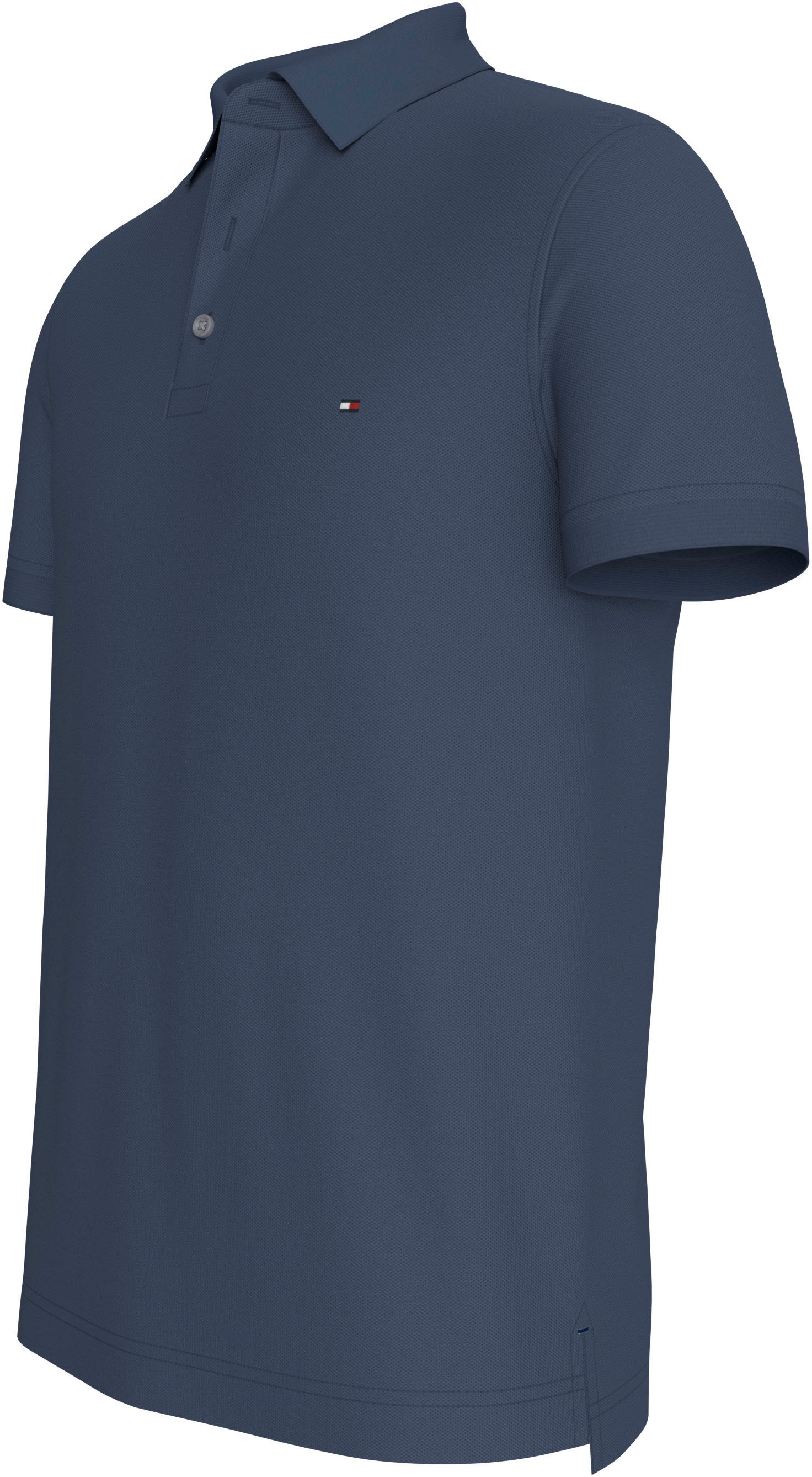 Tommy Hilfiger Poloshirt »1985 SLIM POLO mit Piqué-Struktur und Stickerei«, meliert, casual, slim fit, Baumwollmix, Polokragen