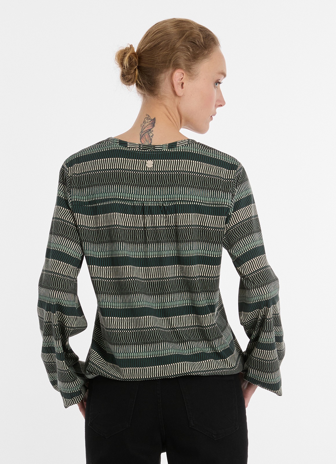 Ragwear Langarmshirt »SANTICA PRINT« weite Ärmel, Allover Print