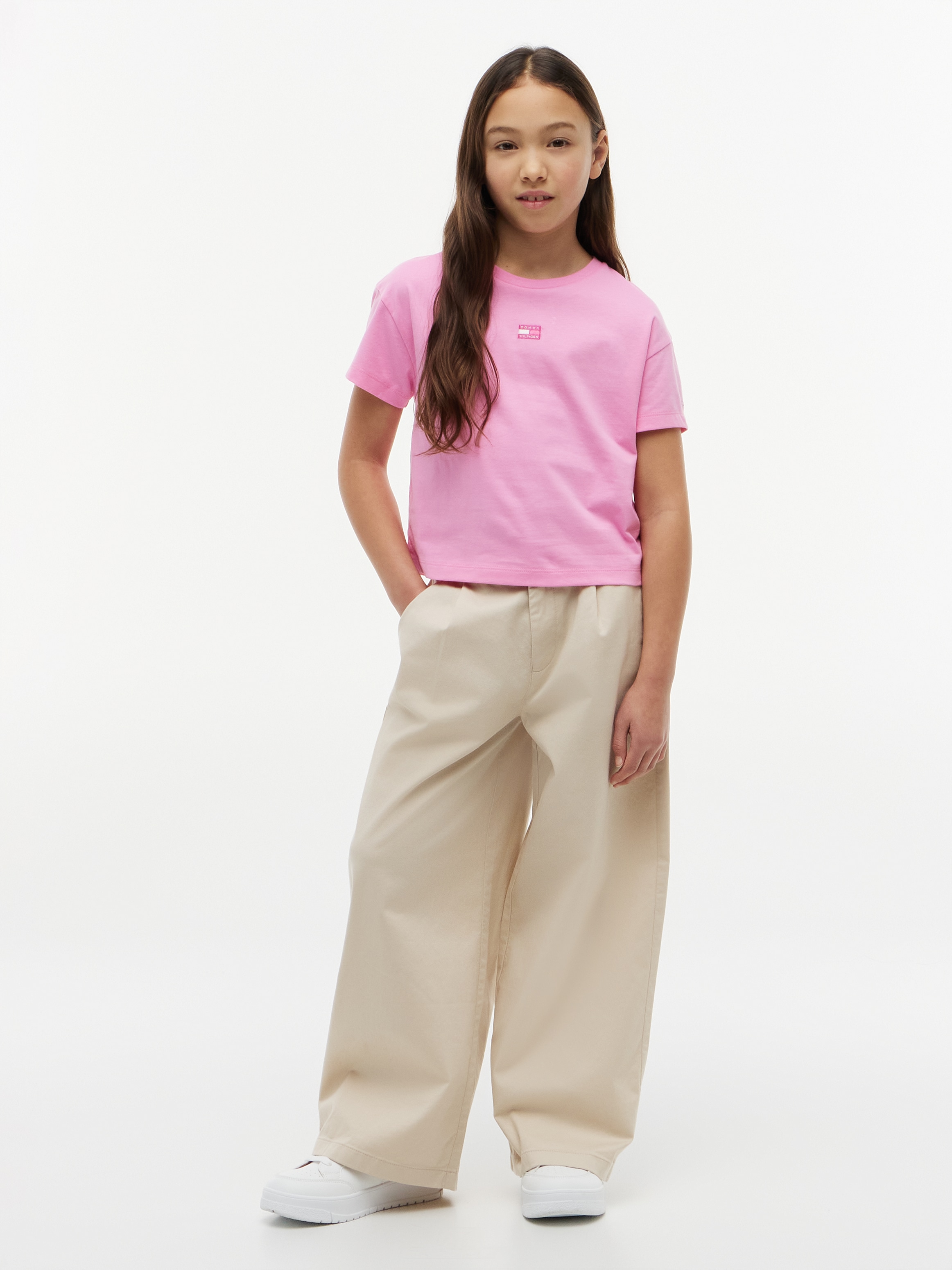 Tommy Hilfiger T-shirt Coupe régulière, col rond, coton pur, enfants jusqu’à 16 ans