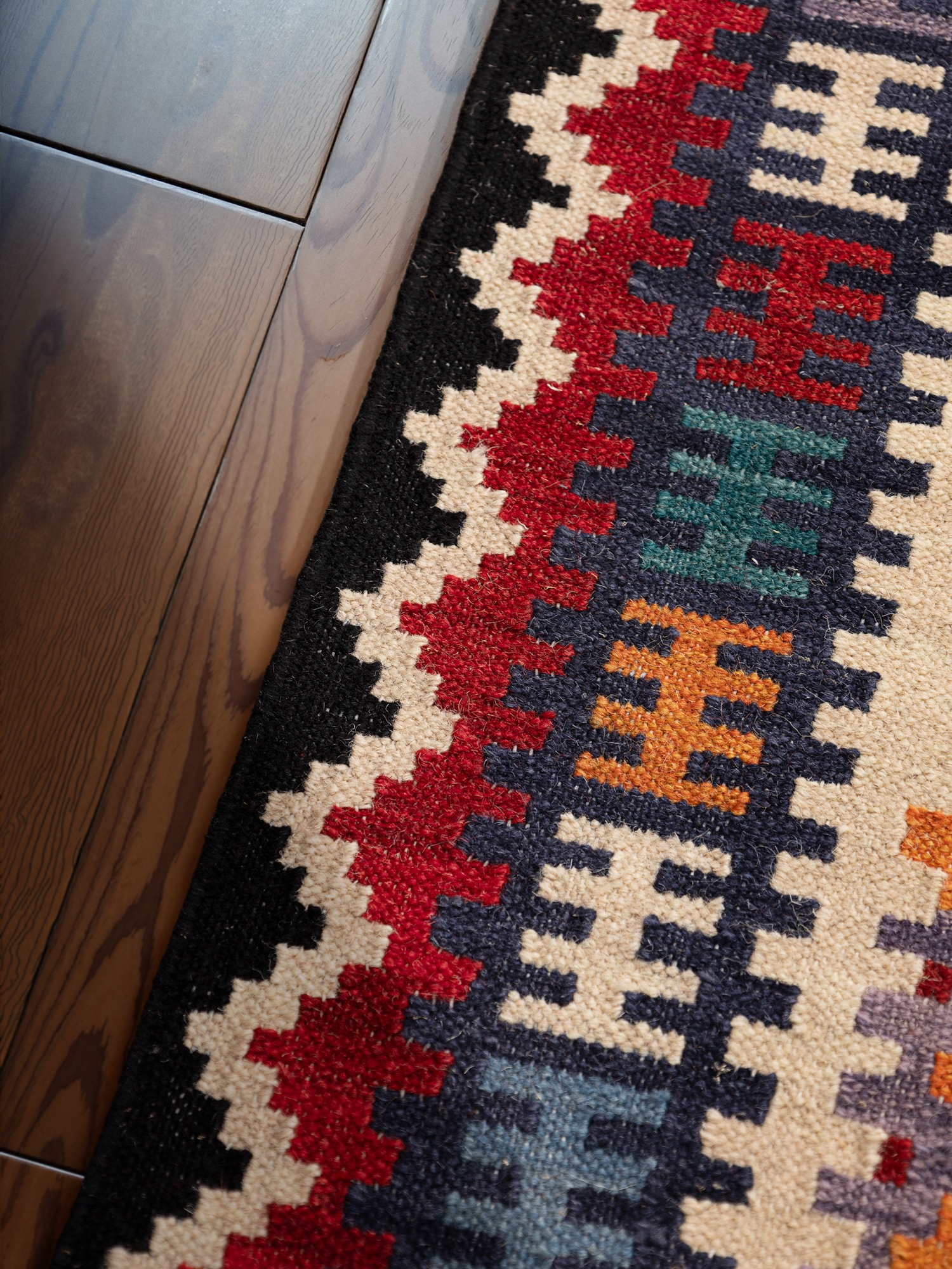HANSE Home Teppich »Kelim Kian« rechteckig 3 mm Höhe Wolle, Baumwolle, Natur, Handgewebt, orientalisch, Boho, traditionell