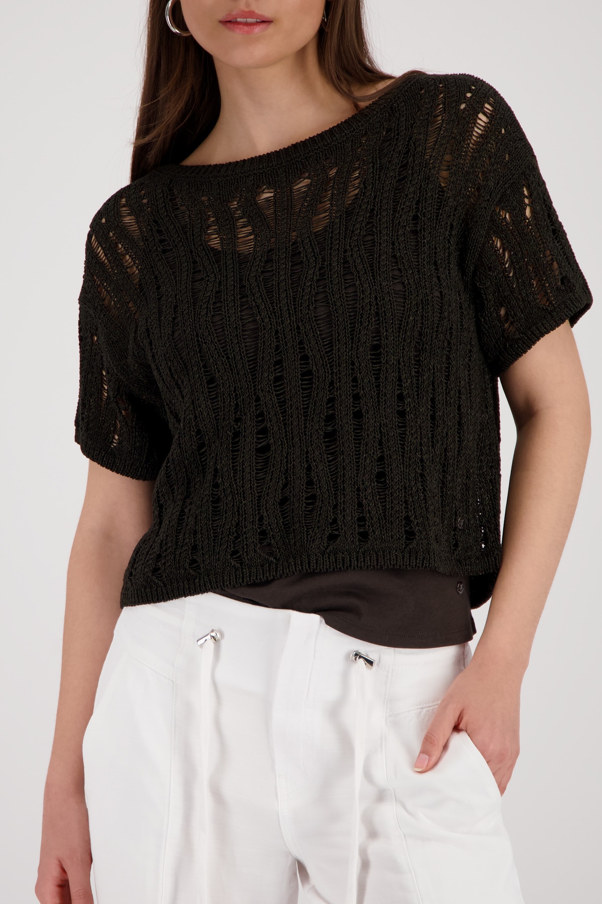 Image of Monari Ajourpullover "Pullover Ajour" Regular fit mit Ajour-Strick