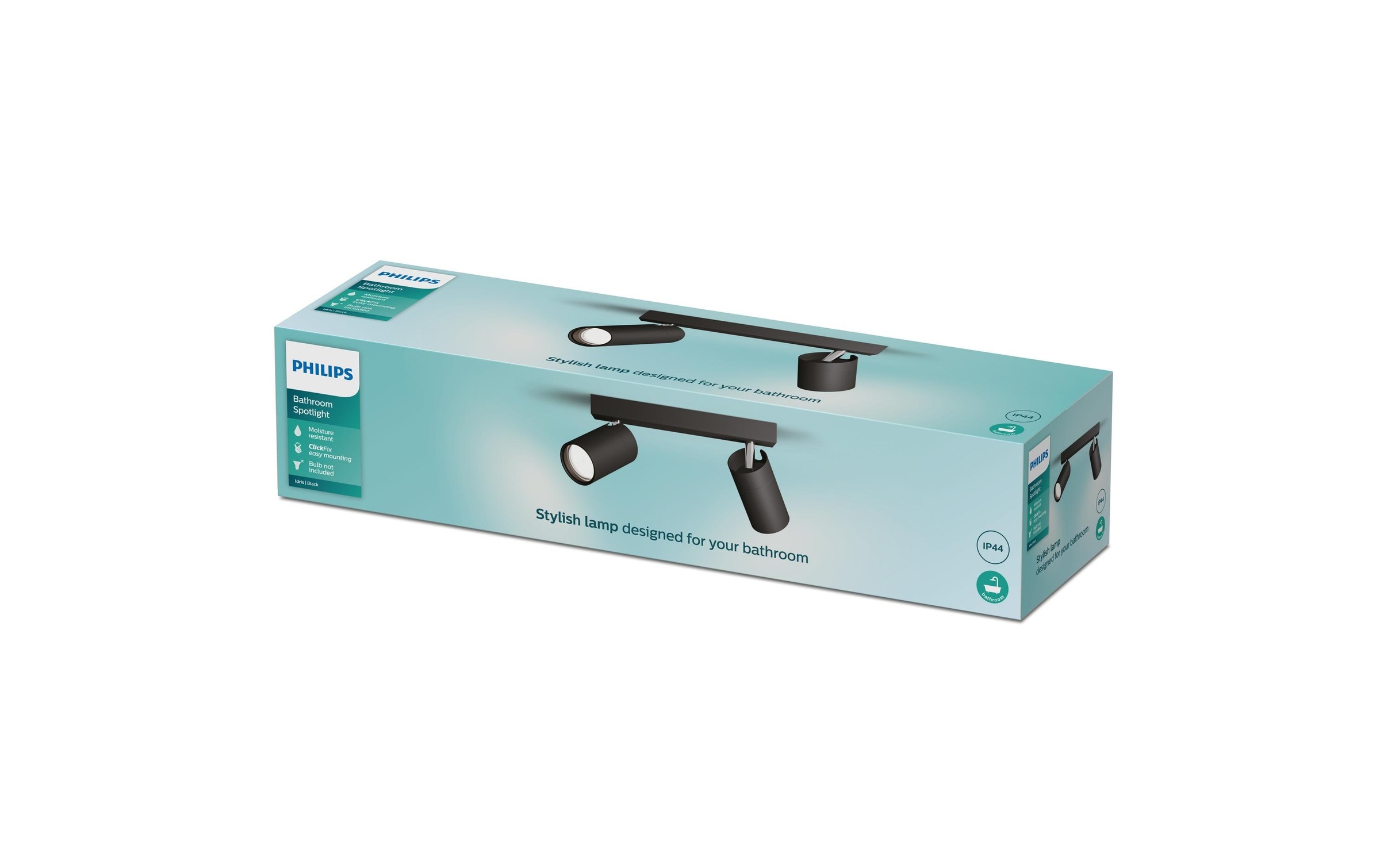 Philips LED Deckenspot »Idris GU10, IP44 Schwarz, ohne Leuchtmittel«, 1 flammig
