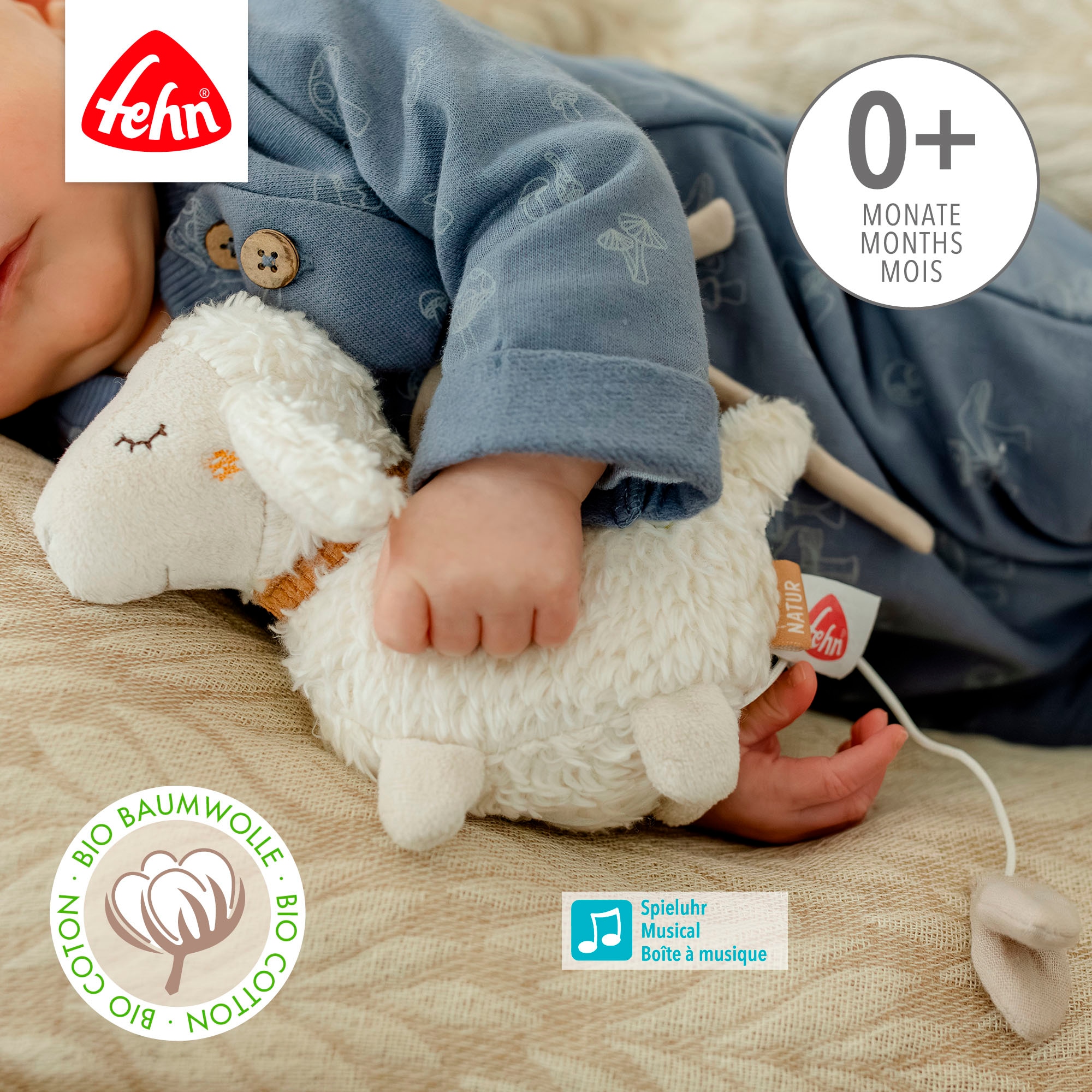 Fehn Boîte à musique »fehnNATUR, Mini-Spieluhr Schaf«