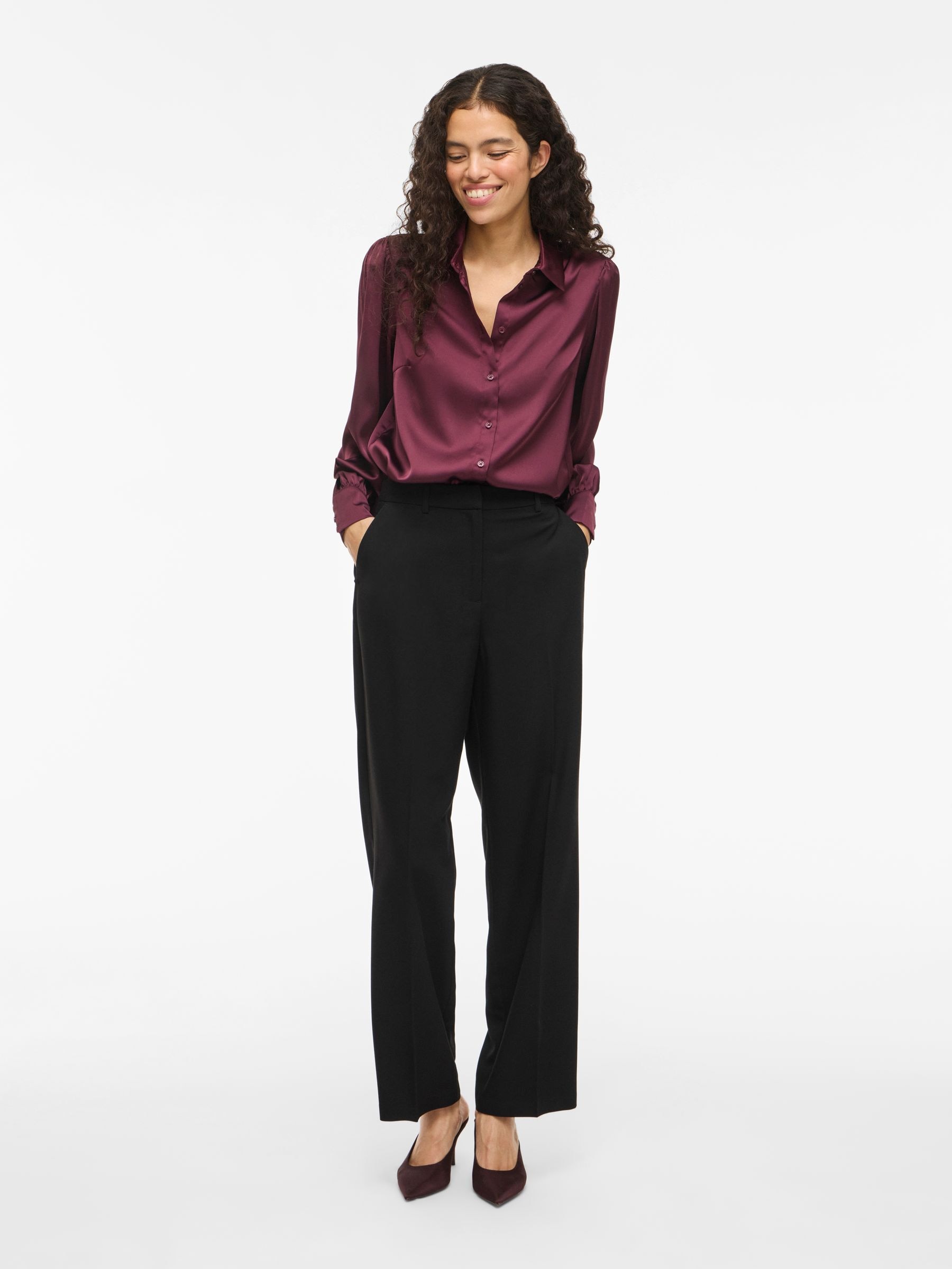 Vila Langarmbluse »VIENNA RAVENNA L/S BALLOON SHIRT - NOOS«