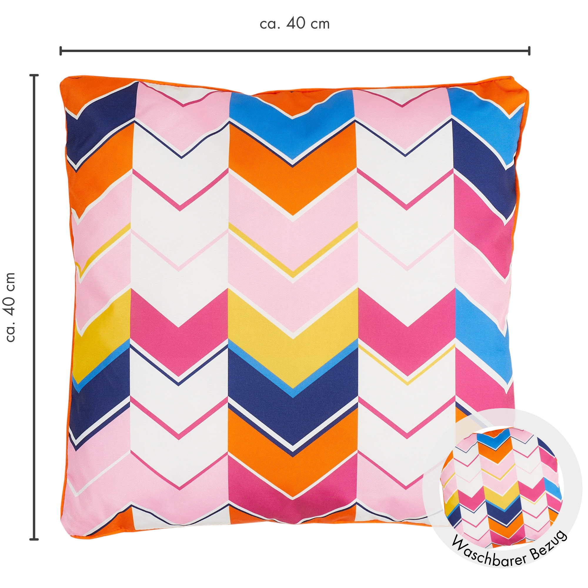 Andiamo Dekokissen »Helia, Kissenhülle mit Füllung« Sofakissen, modernes Design, eckig, 40x40, Outdoor geeignet