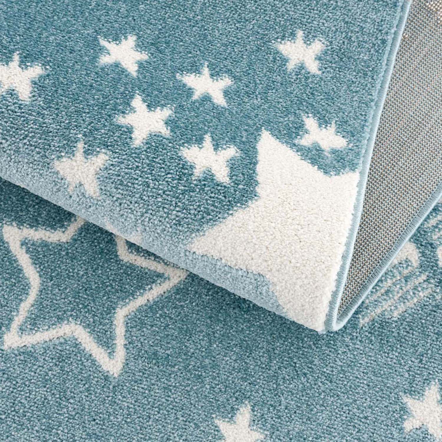 Carpet City Kinderteppich »Anime9387«, rund, 11 mm Höhe, Sternen-Teppich, Weicher Flor, Pflegeleicht, Kinderzimmer