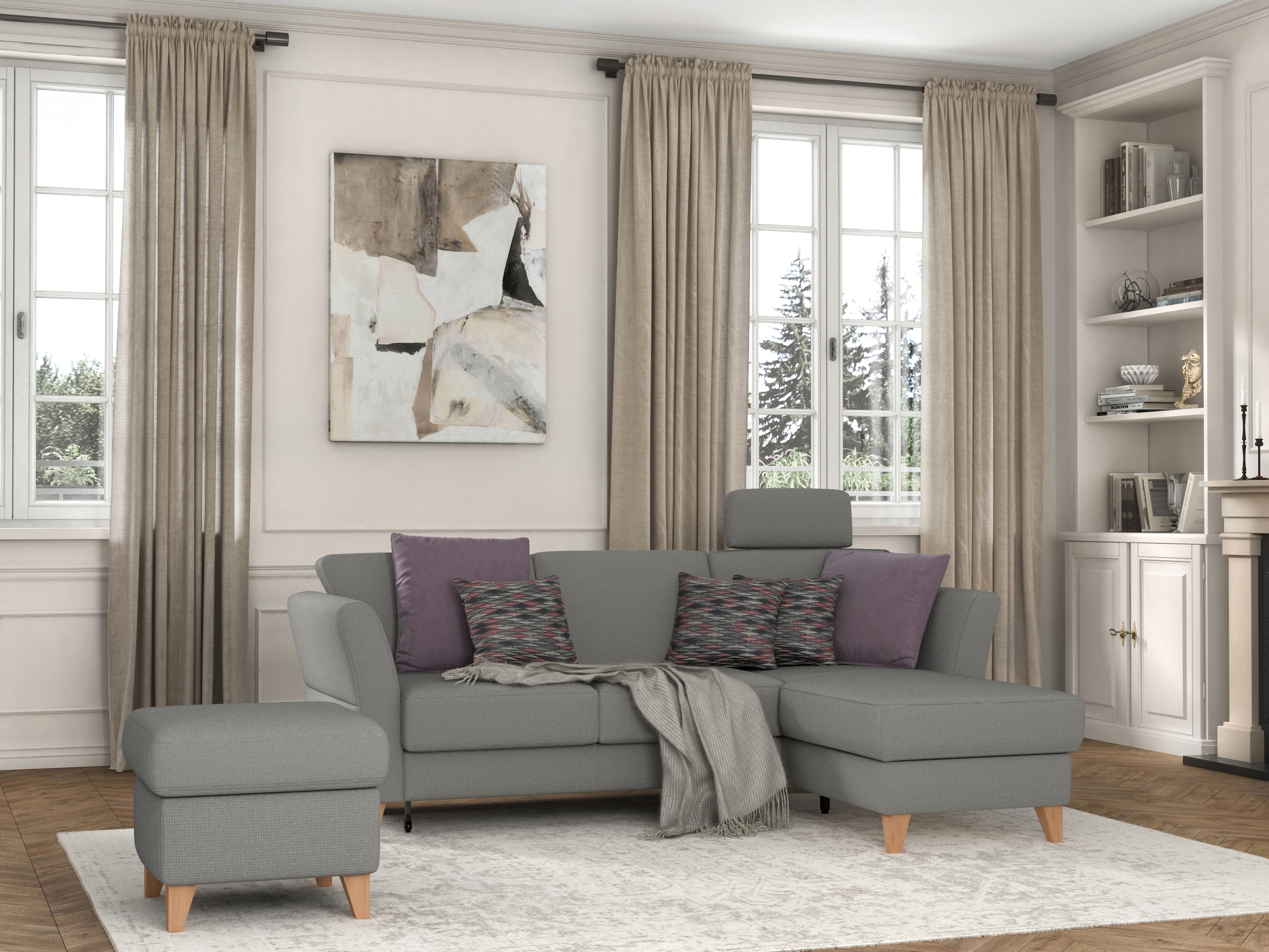 sit&more Stauraumhocker »Visby«, Stauraum, auch erhältlich mit Wasser zu reinigendem "Soft clean" Bezug