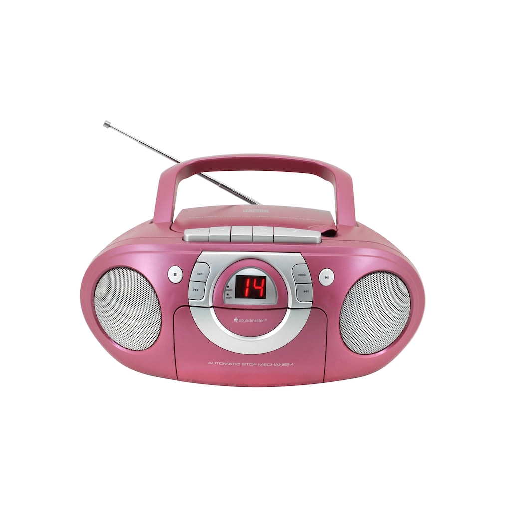 Soundmaster CD-Radiorecorder »SCD5100PI Pink«, (FM-Tuner)