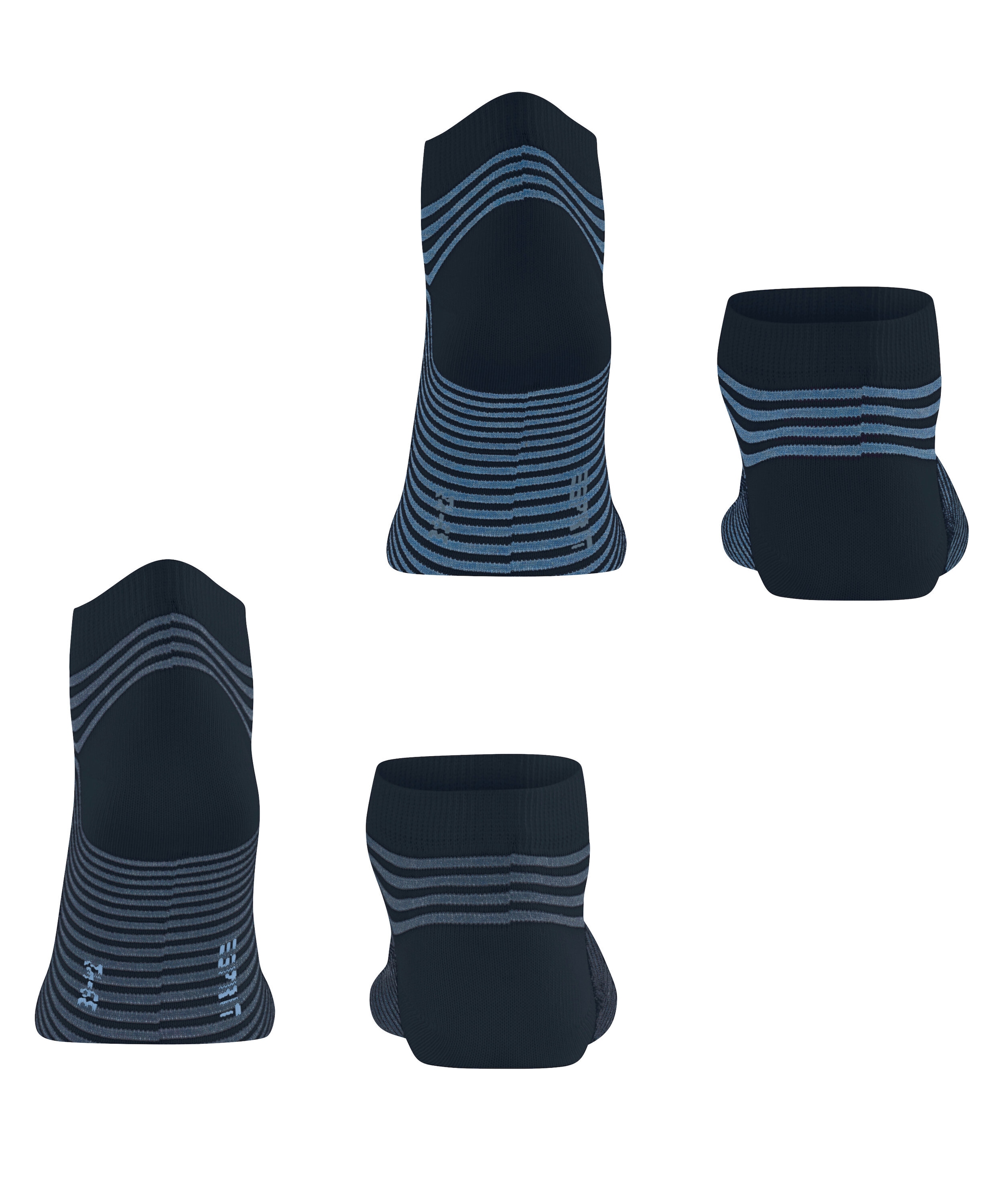 Esprit Chaussettes de baskets »Fine Line« 2 paires,  rayé, bord étroit, confortable