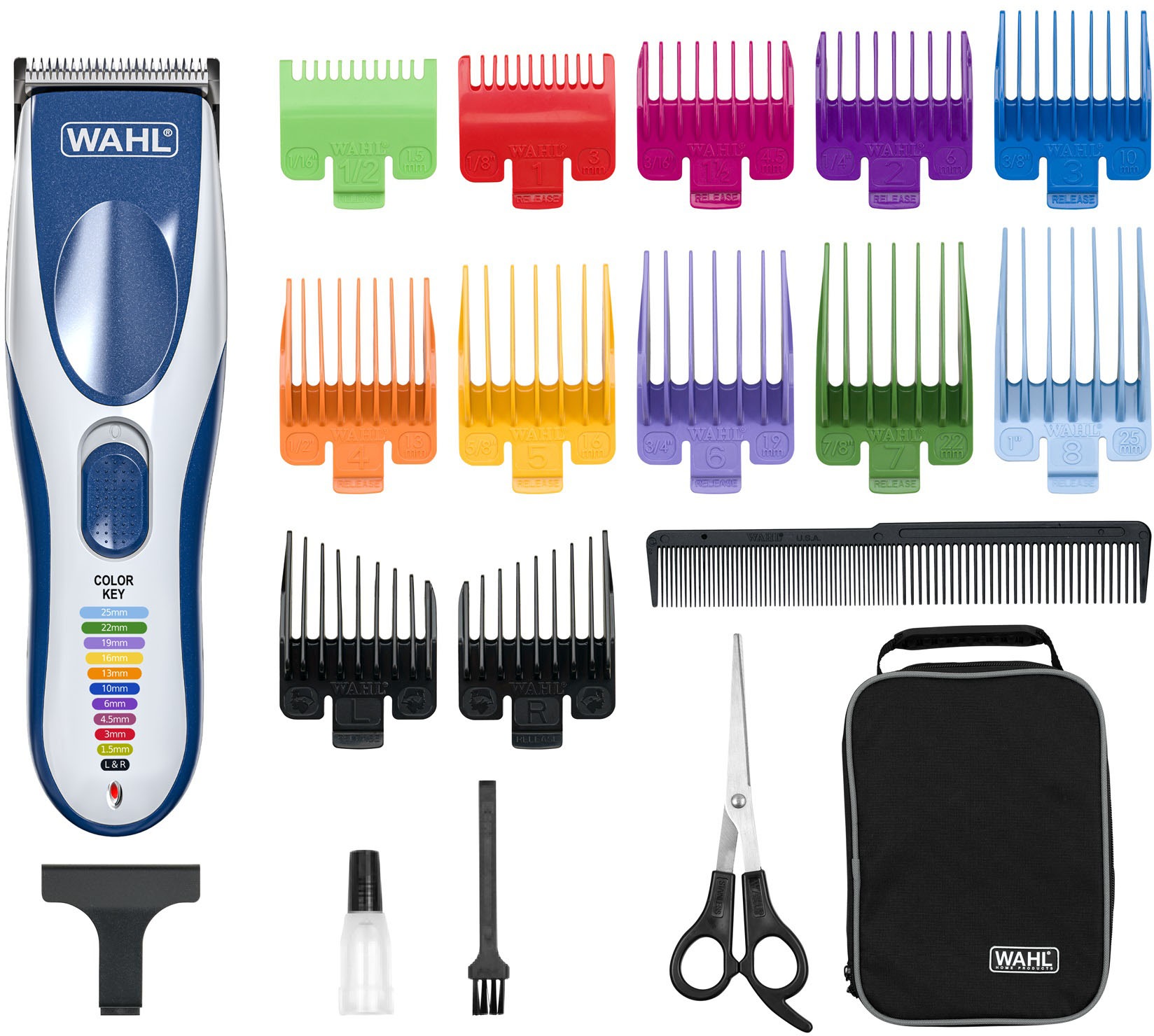 Image of Wahl Haar- und Bartschneider "09649-016" 13 Aufsätze Color Pro Cordless, Netz-/Akku-Haarschneideset