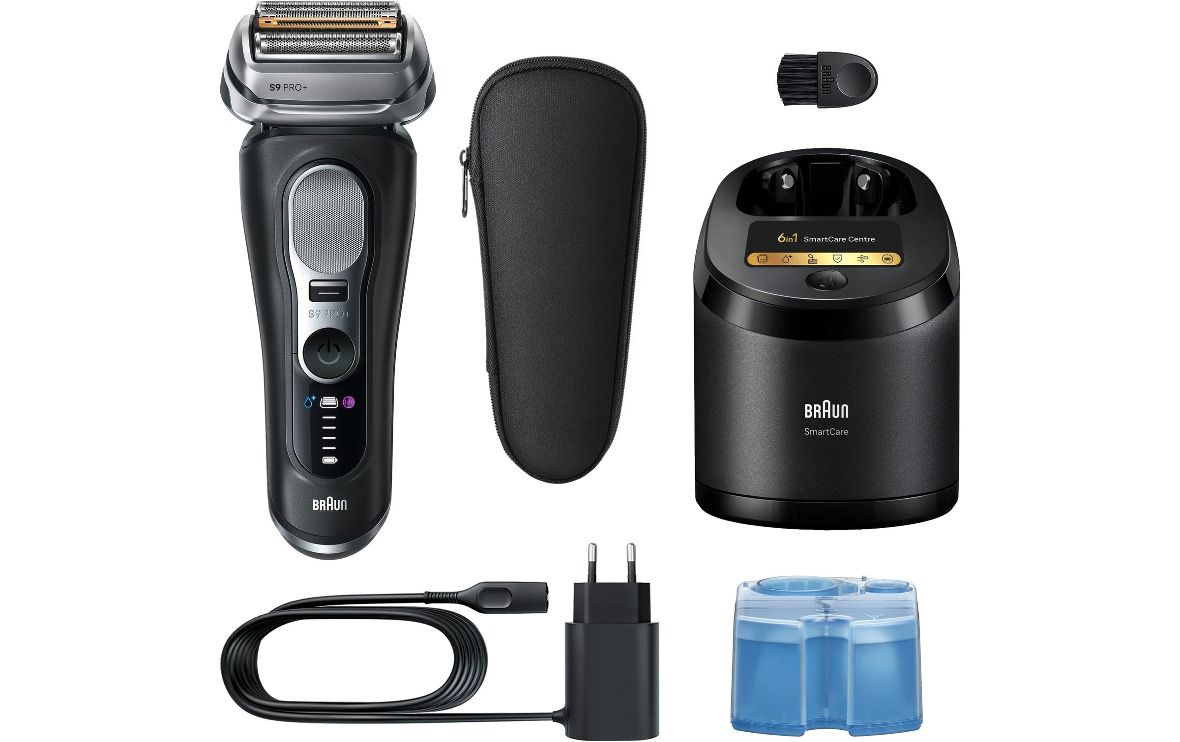 Image of Braun Elektrogesichtshaarentferner "Series 9 Pro+ 9660cc" Reinigungsstation