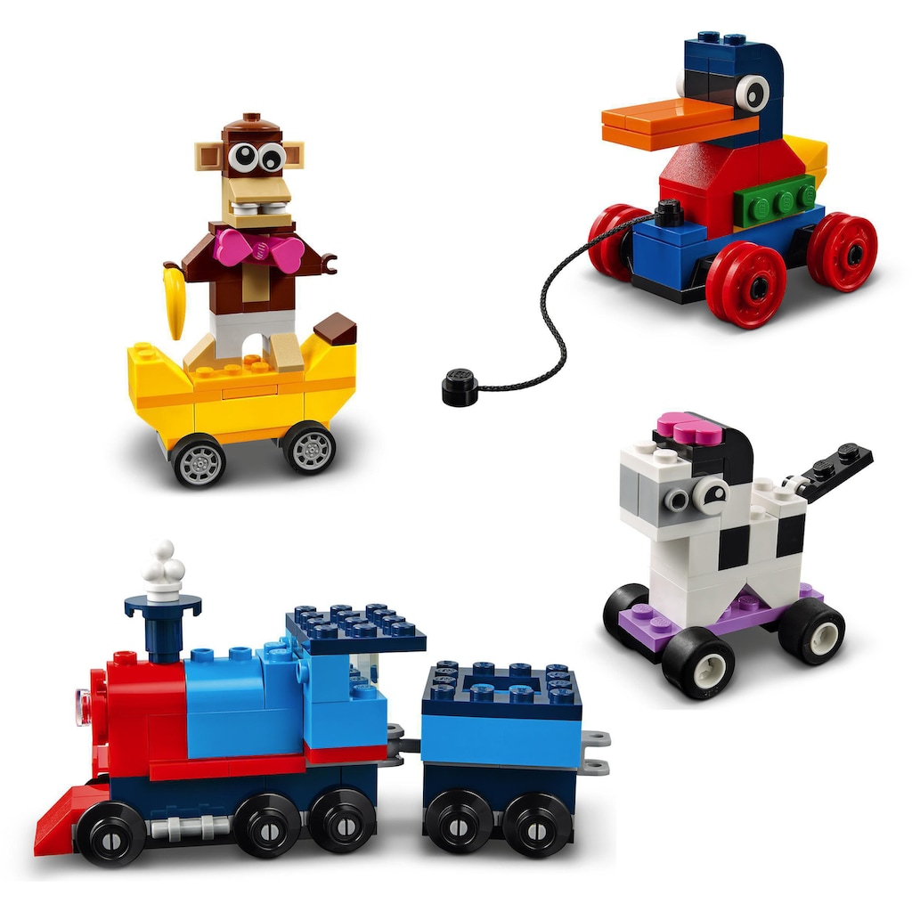 LEGO® Konstruktionsspielsteine »Steinebox mit Rädern (11014), LEGO® Classic«, (653 St.)