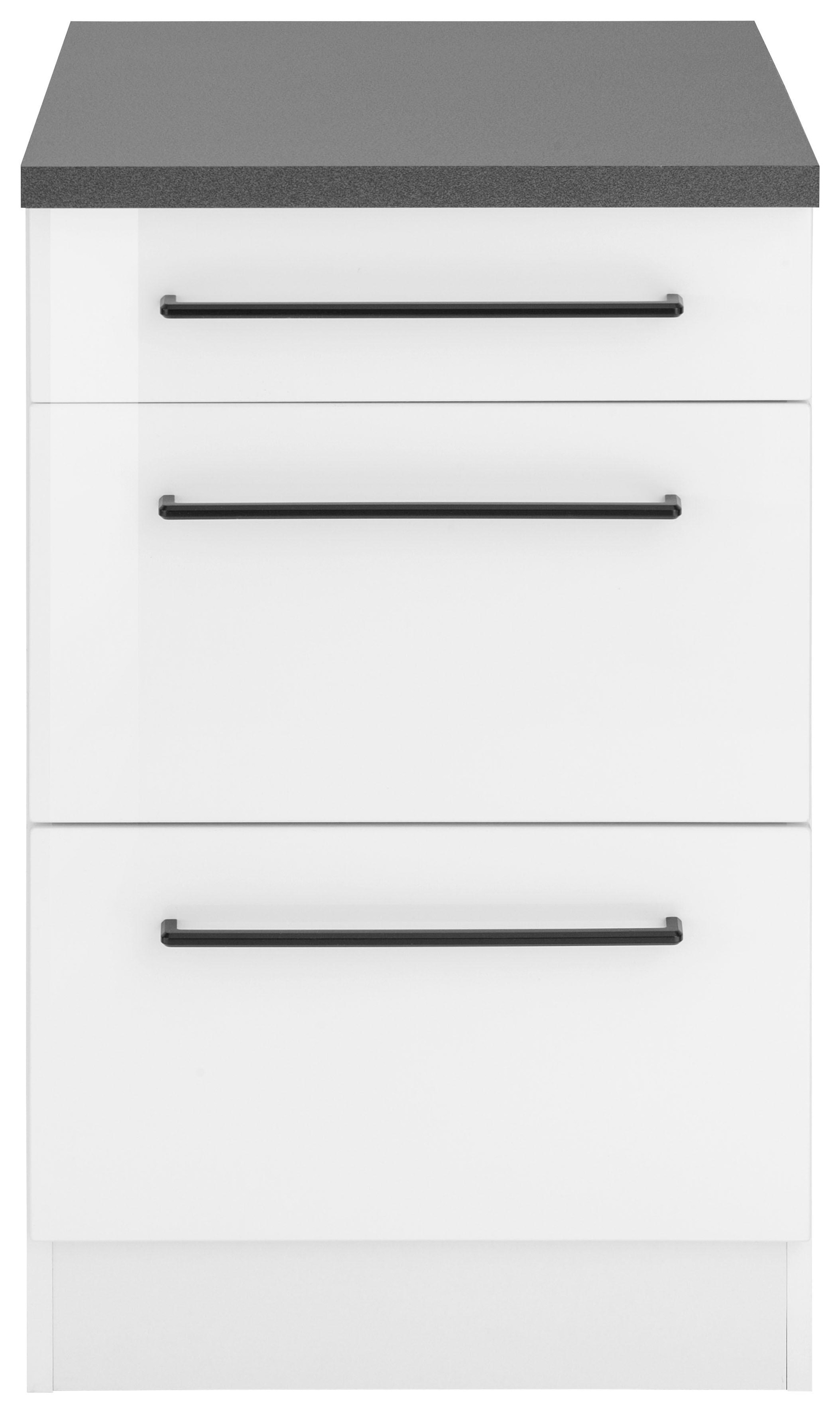 KOCHSTATION Unterschrank »KS-Tulsa«, 50 cm breit, 1 Schubkasten, 2 grosse Auszüge, Metallgriff, MDF Front