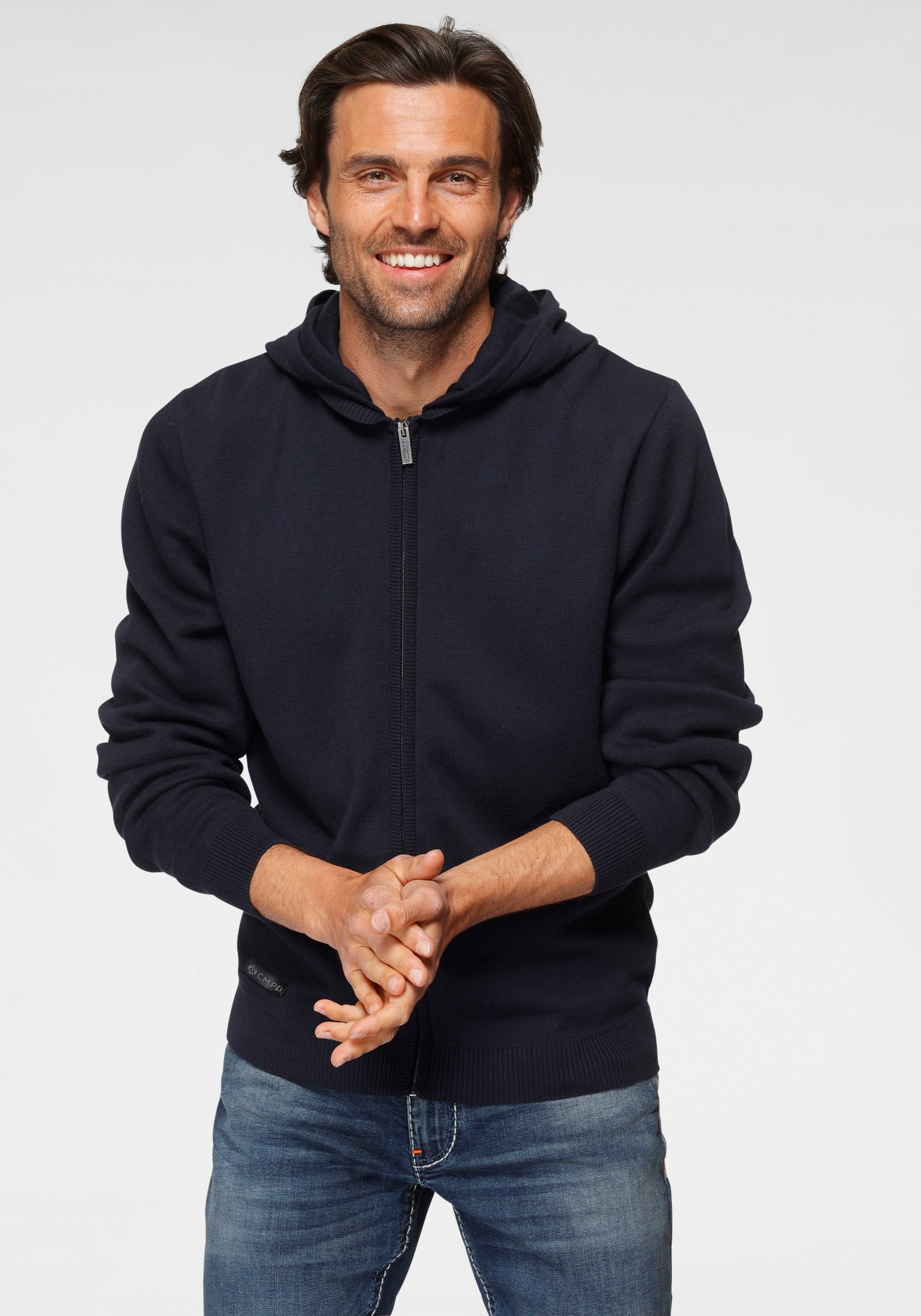 Image of CAMP DAVID Kapuzenstrickjacke, mit einem Reissverschluss bei Ackermann Versand Schweiz