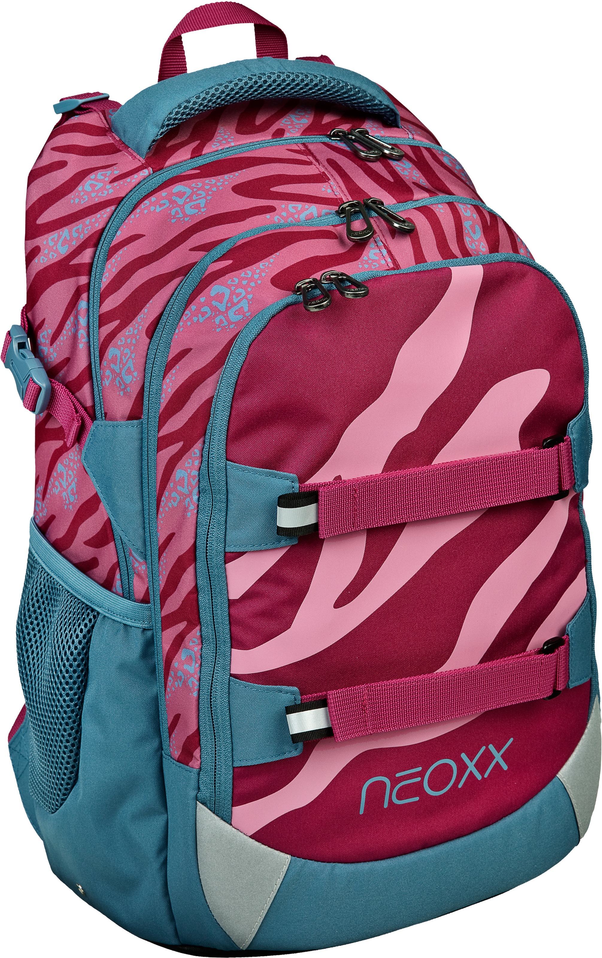 Image of neoxx Schulrucksack »Active, Berry Vibes«, reflektierende Details-Floureszierende Flächen, aus recycelten PET Flaschen bei Ackermann Versand Schweiz