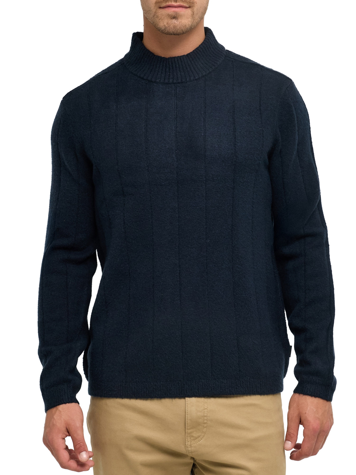 Image of Indicode Rollkragenpullover "INCrowport" Materialmix, regular fit