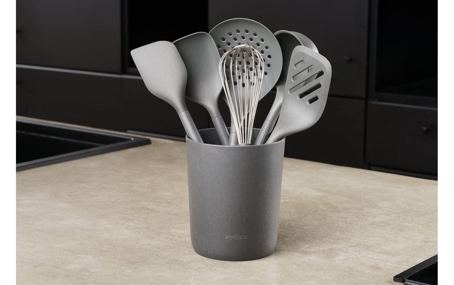 zyliss Kochbesteckhalter »mit Ständer 7-teilig, Grau/Silber/Schwarz«
