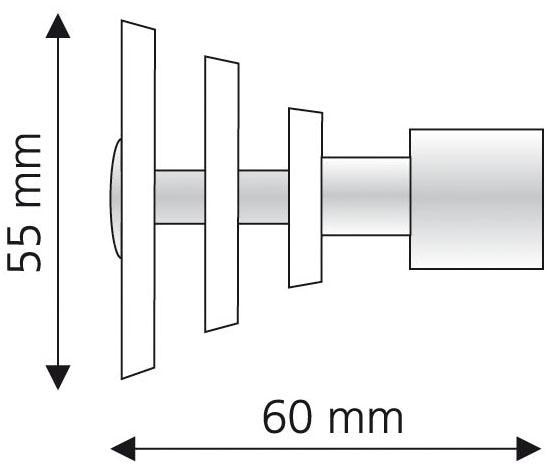 Liedeco Embout de tringle à rideaux »Luna« für Gardinenstangen Ø 16 mm